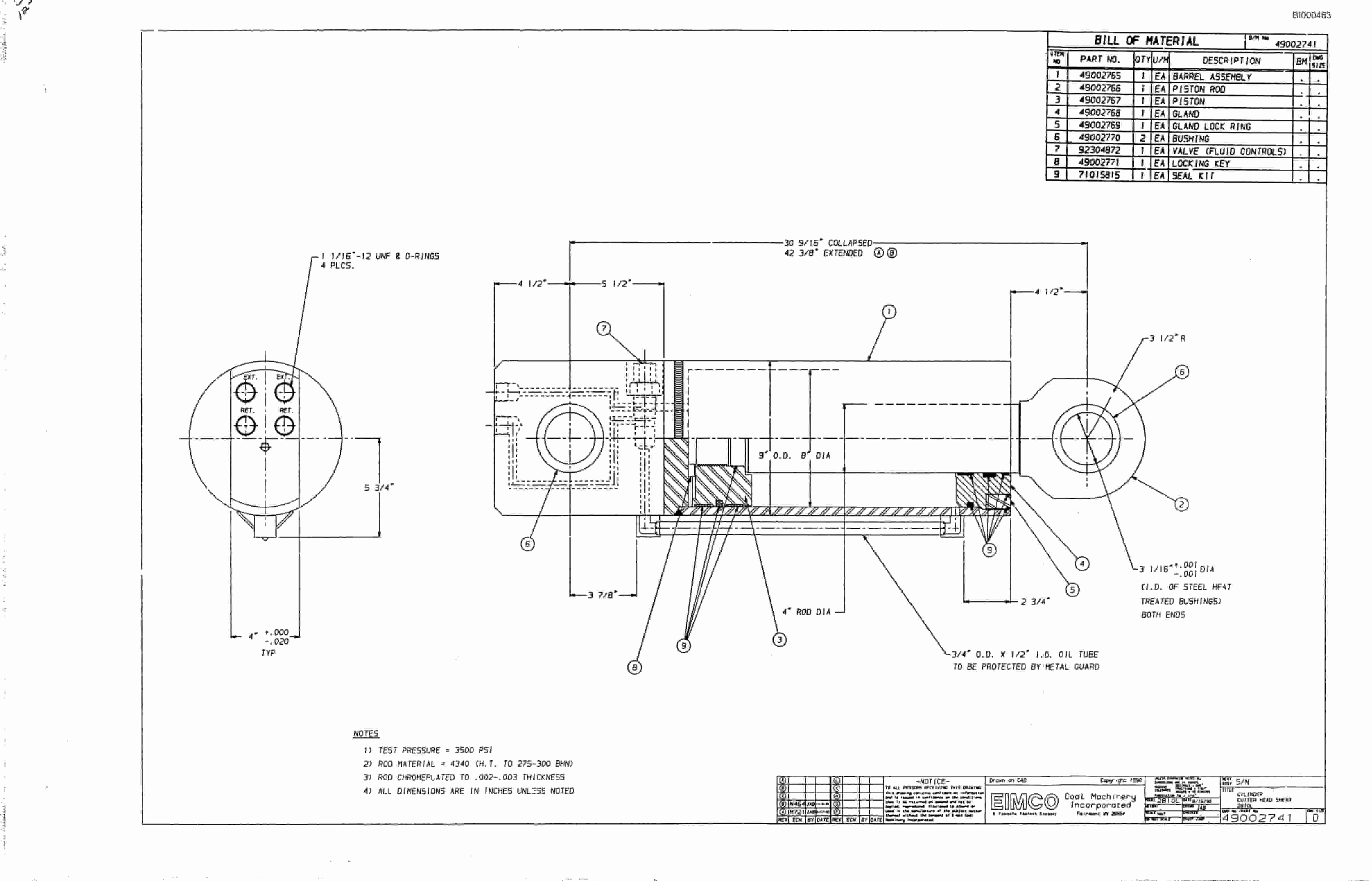 Bucyrus 2810L Drum Miner Parts Catalog BI000463-2