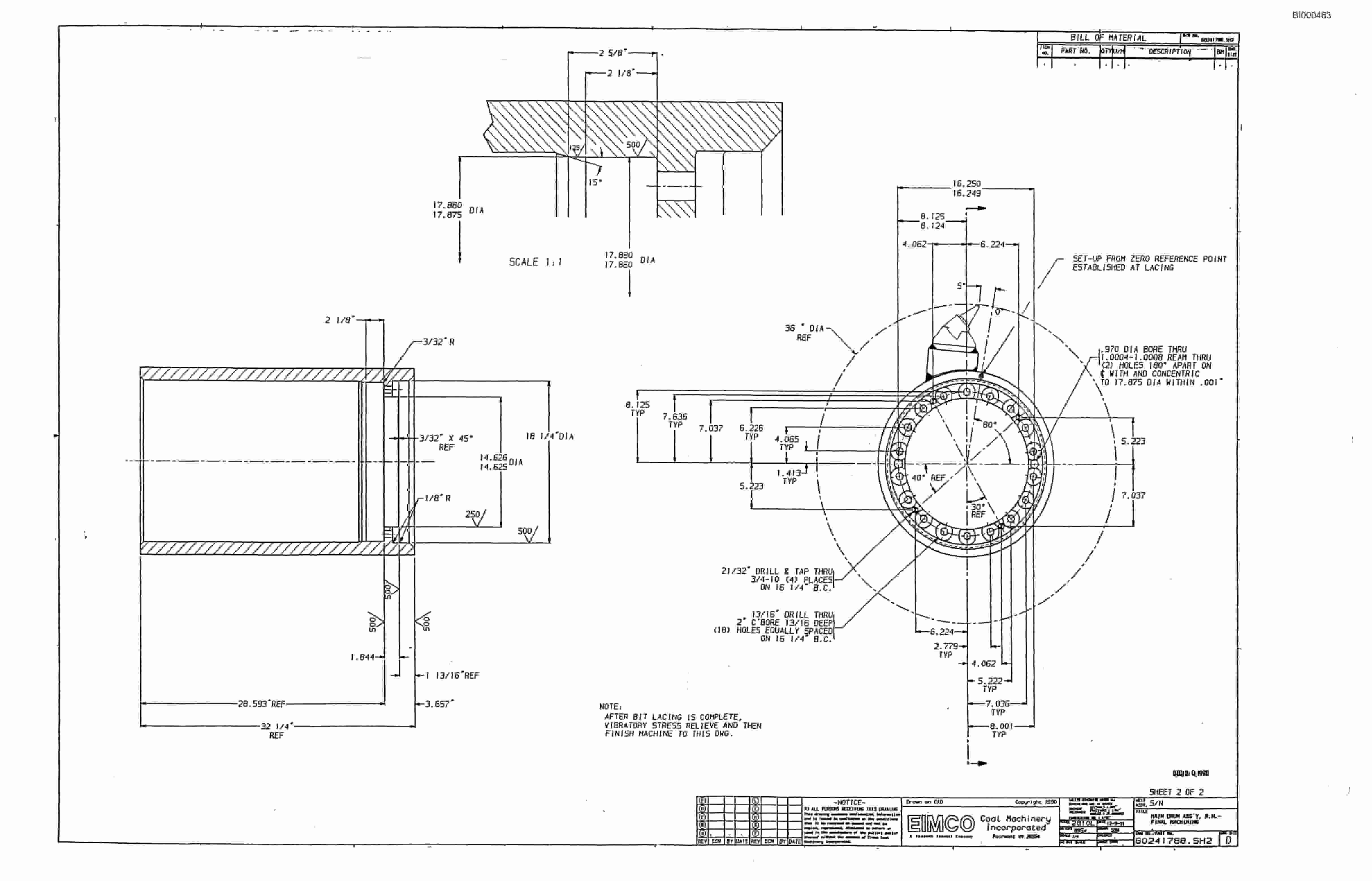 Bucyrus 2810L Drum Miner Parts Catalog BI000463-3