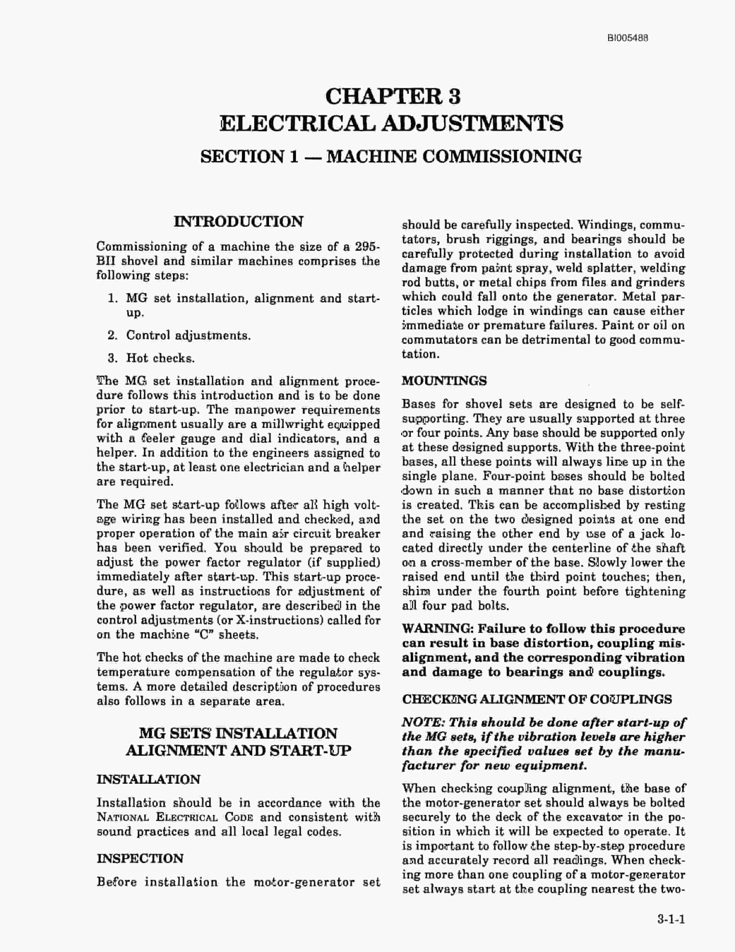 Bucyrus 295BII DC Electric Mining Shovel Technical Manual BI005488-5