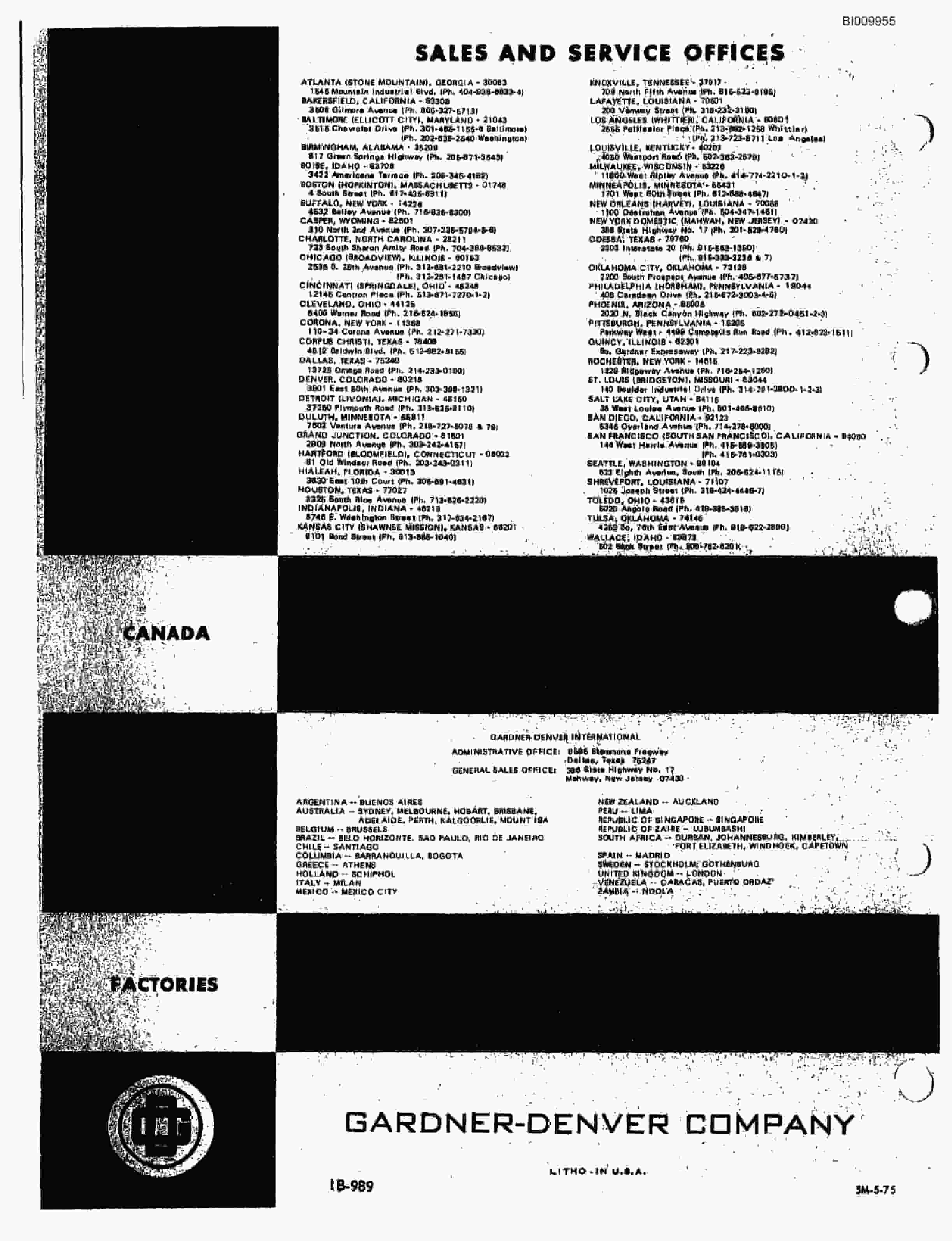 Bucyrus 3 Boom Articulated Jumbo Parts Catalog BI009955-2