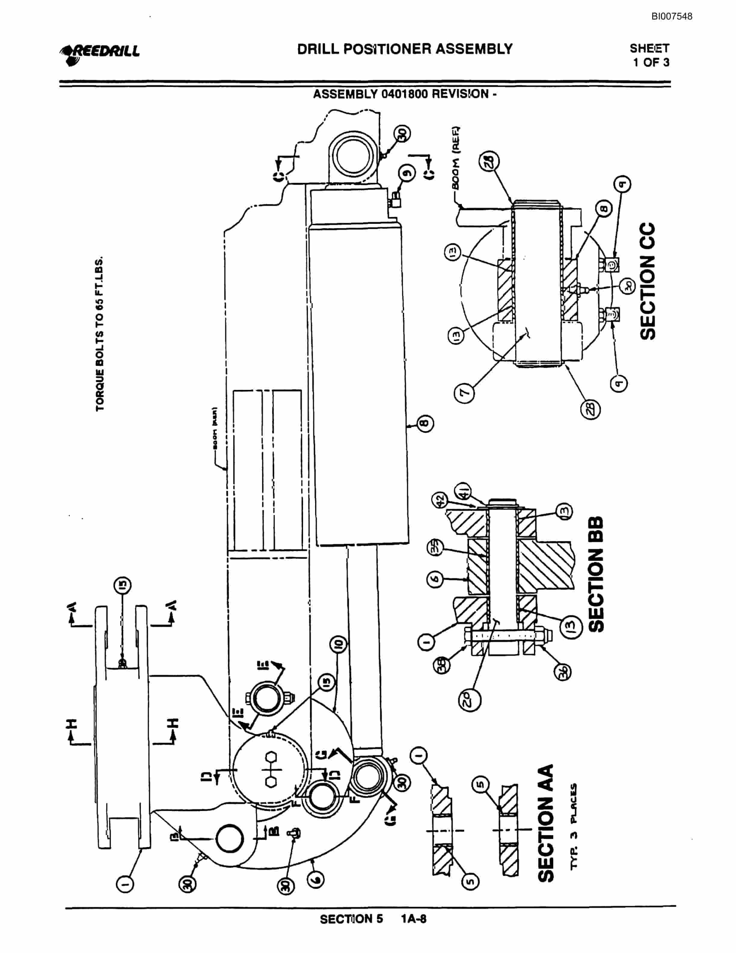 Bucyrus 300, 400 Hydraulic Track Drill Parts Catalog BI007548-2