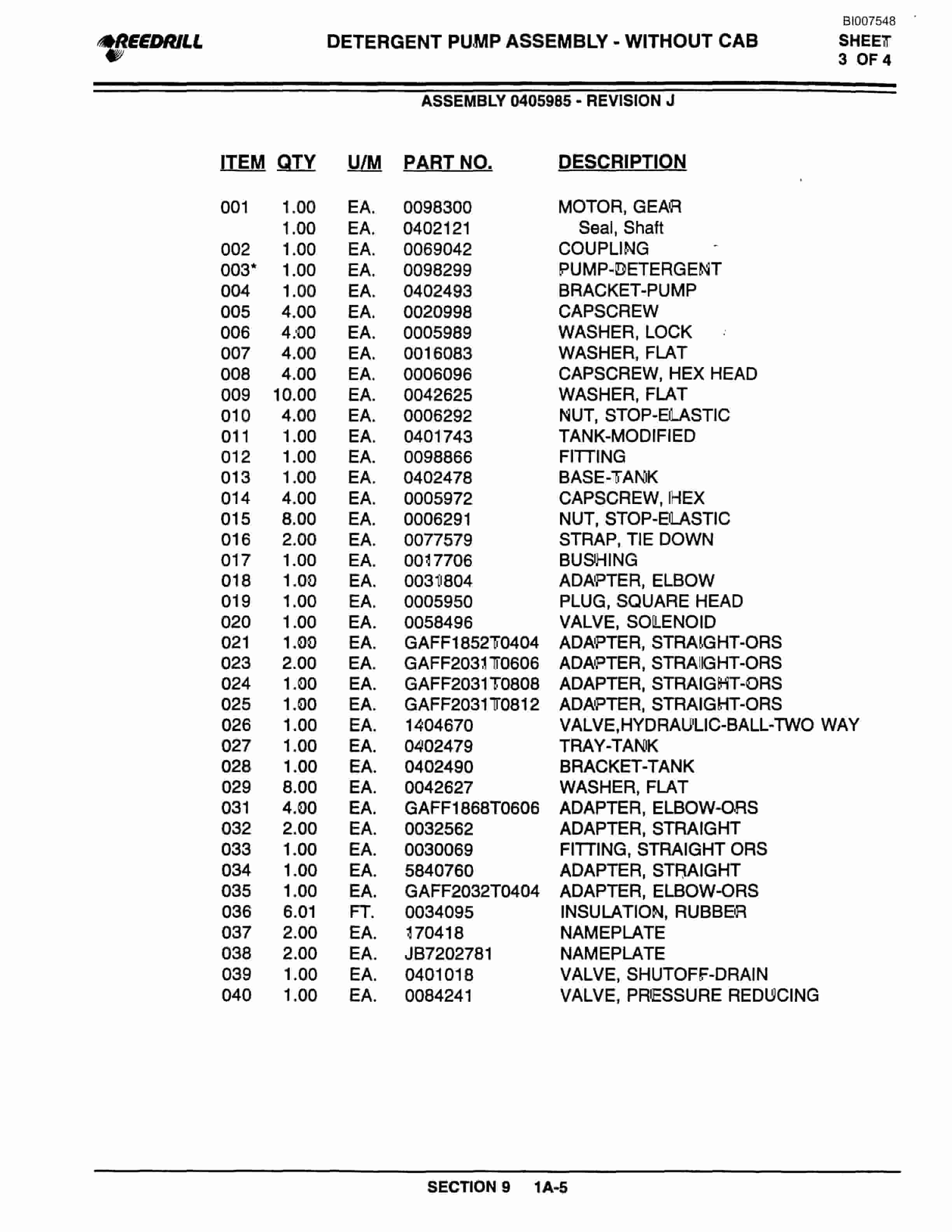 Bucyrus 300, 400 Hydraulic Track Drill Parts Catalog BI007548-5