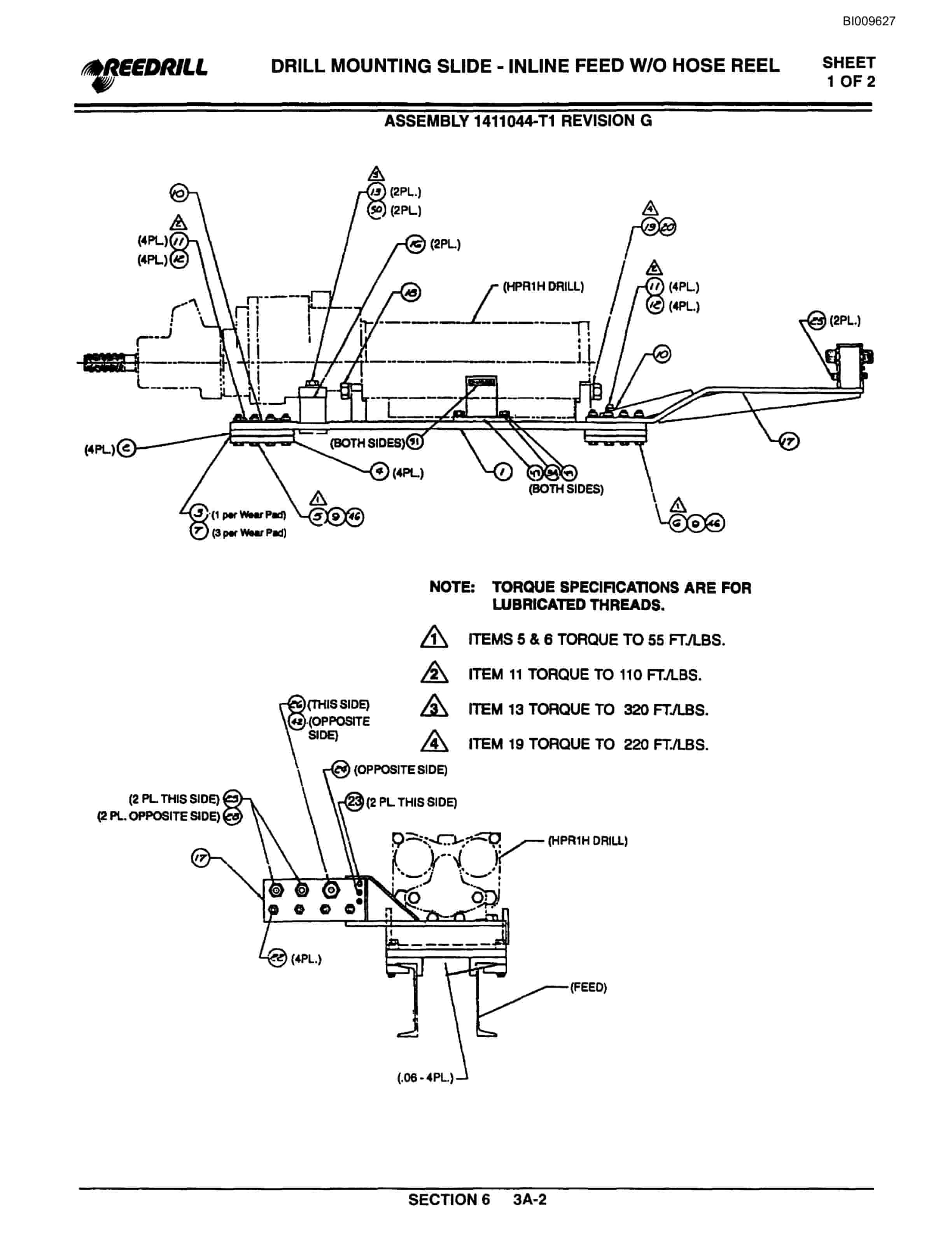Bucyrus 300, 400 Hydraulic Track Drill Parts Catalog BI009627-3