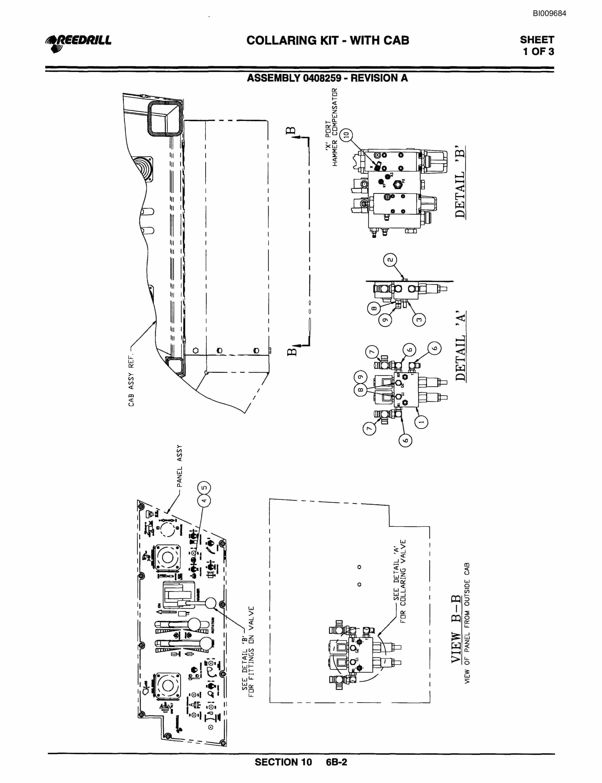Bucyrus 300, 400 Hydraulic Track Drill Parts Catalog BI009684-4