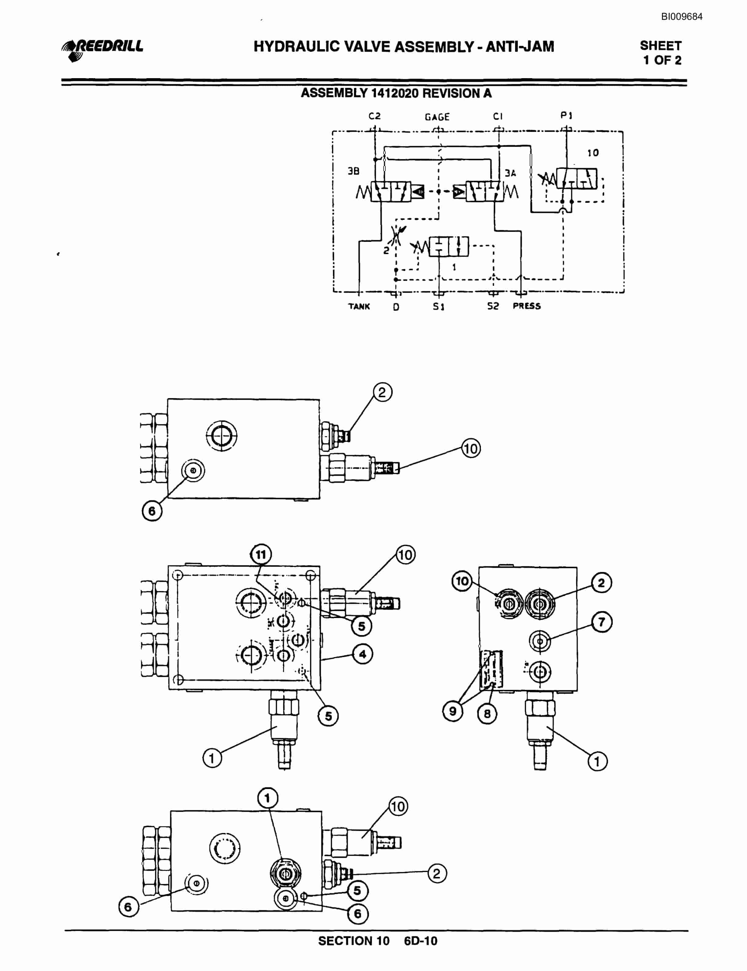 Bucyrus 300, 400 Hydraulic Track Drill Parts Catalog BI009684-5