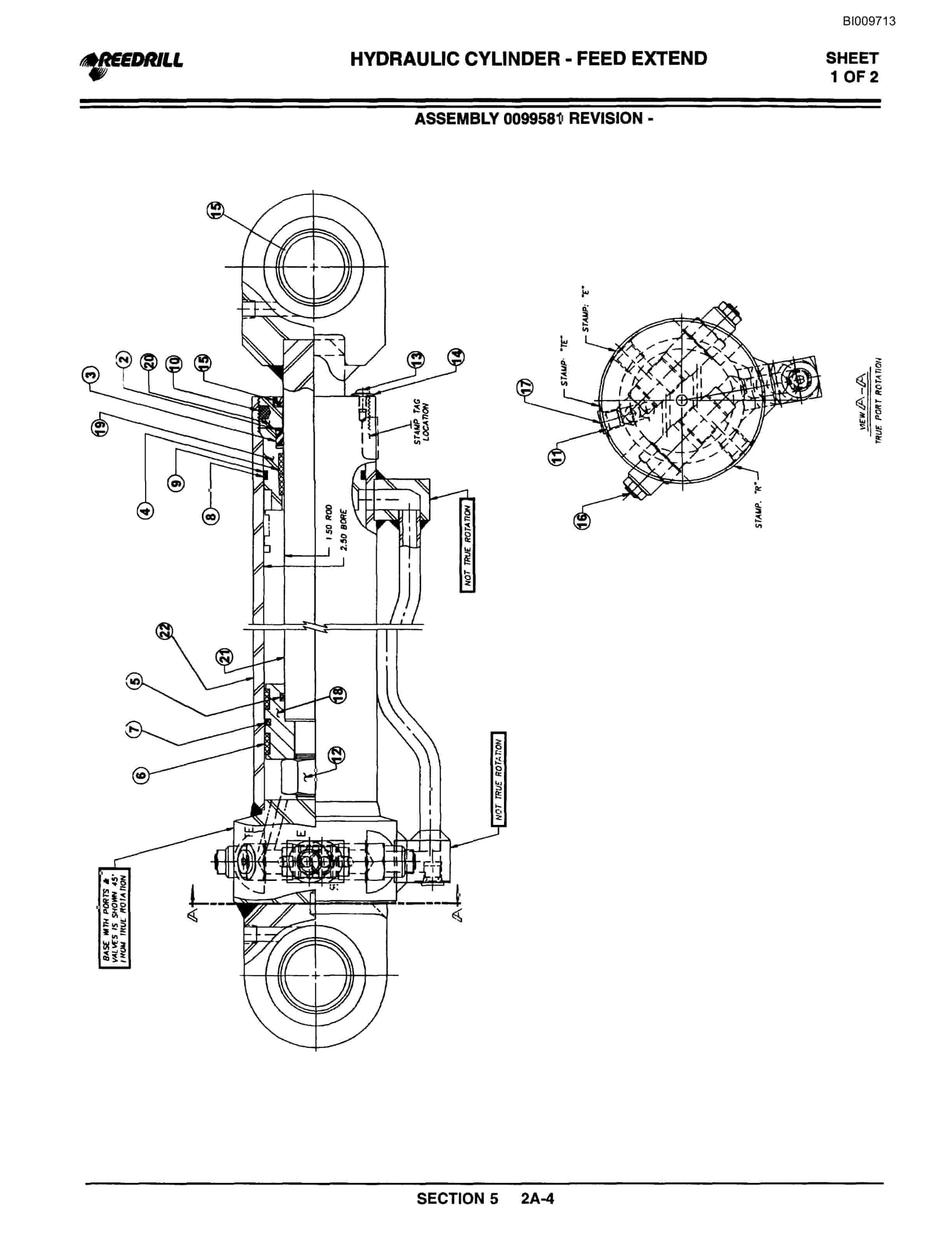 Bucyrus 300, 400 Hydraulic Track Drill Parts Catalog BI009713-3