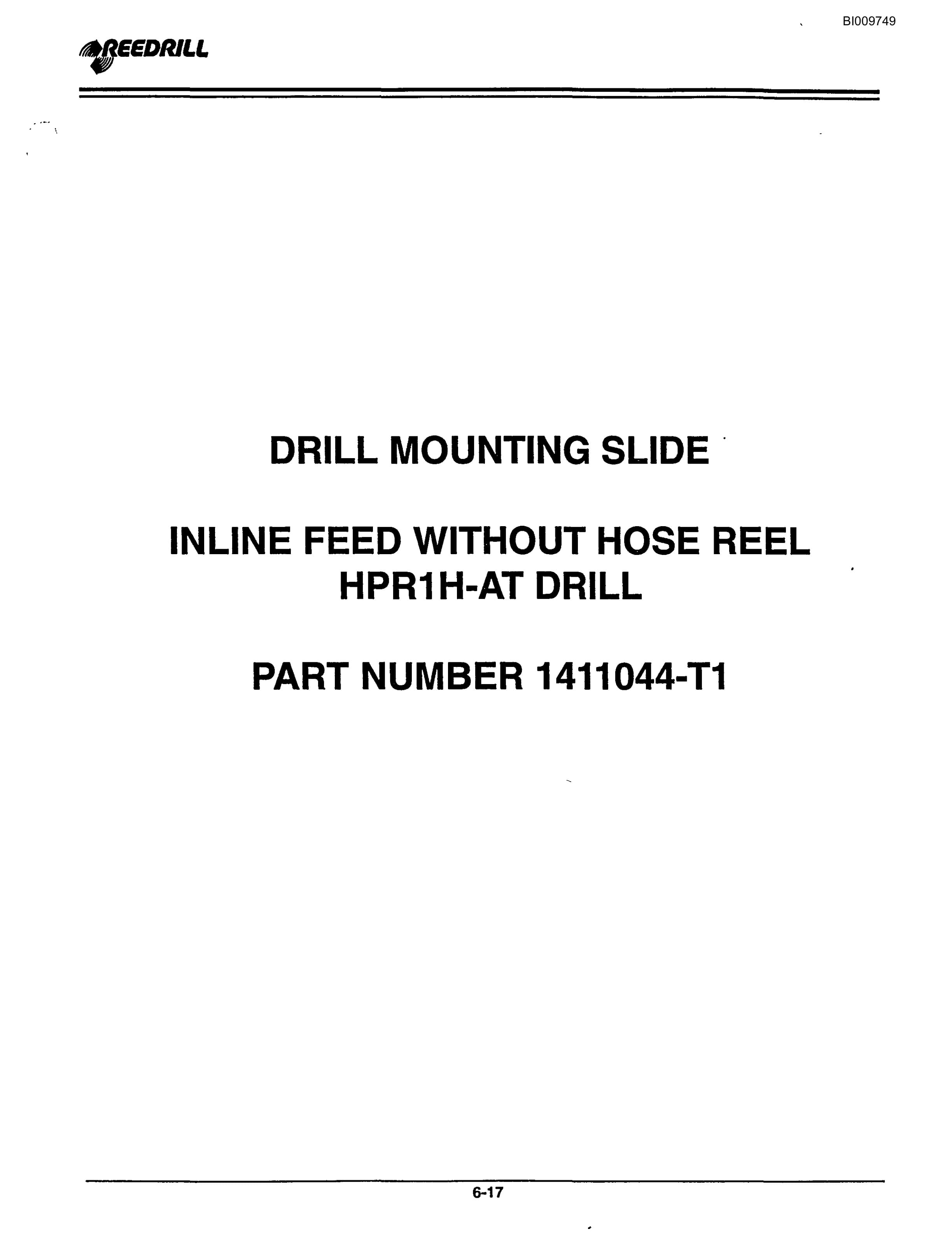 Bucyrus 300, 400 Hydraulic Track Drill Parts Catalog BI009749-2