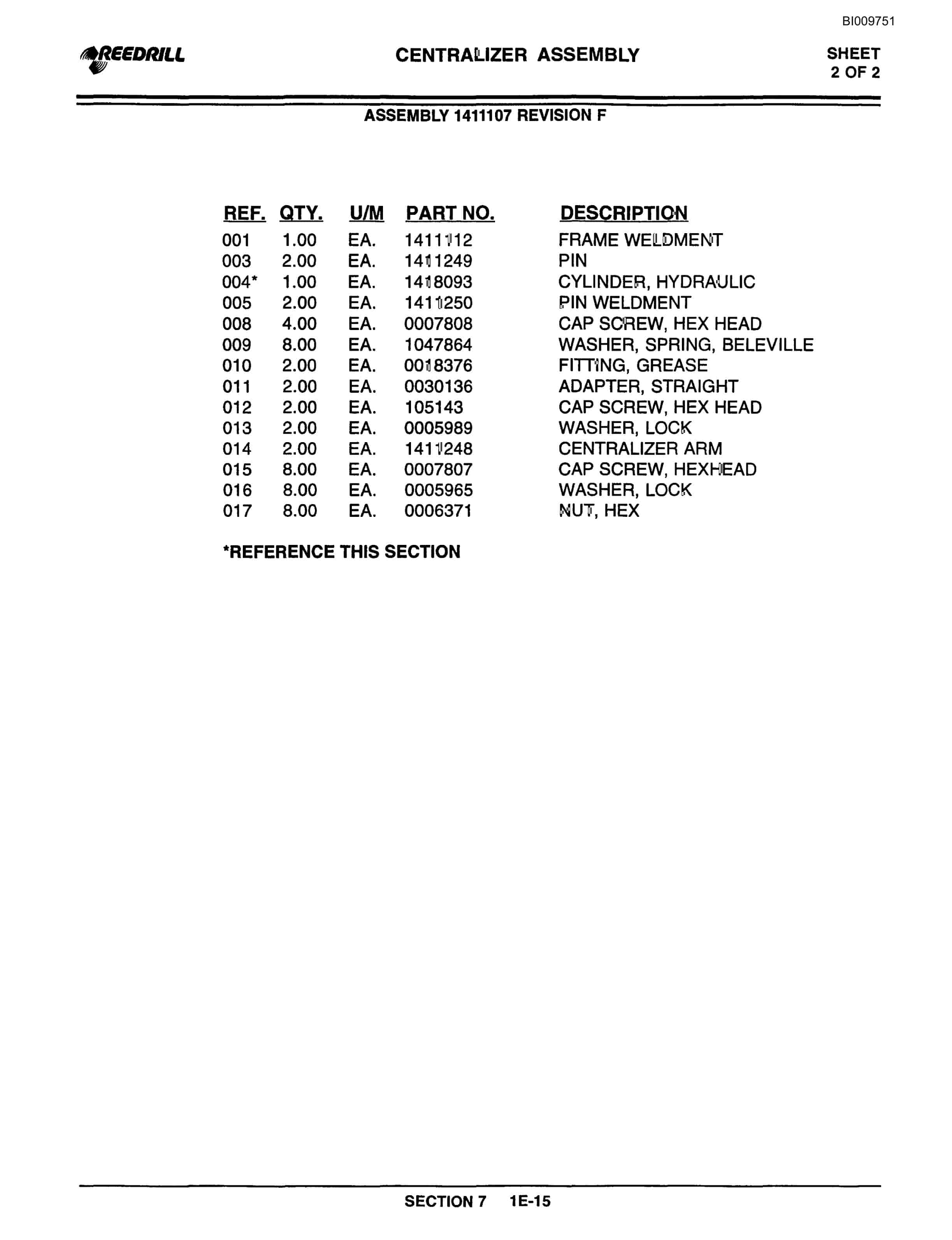 Bucyrus 300, 400 Hydraulic Track Drill Parts Catalog BI009751 Vol 1-5