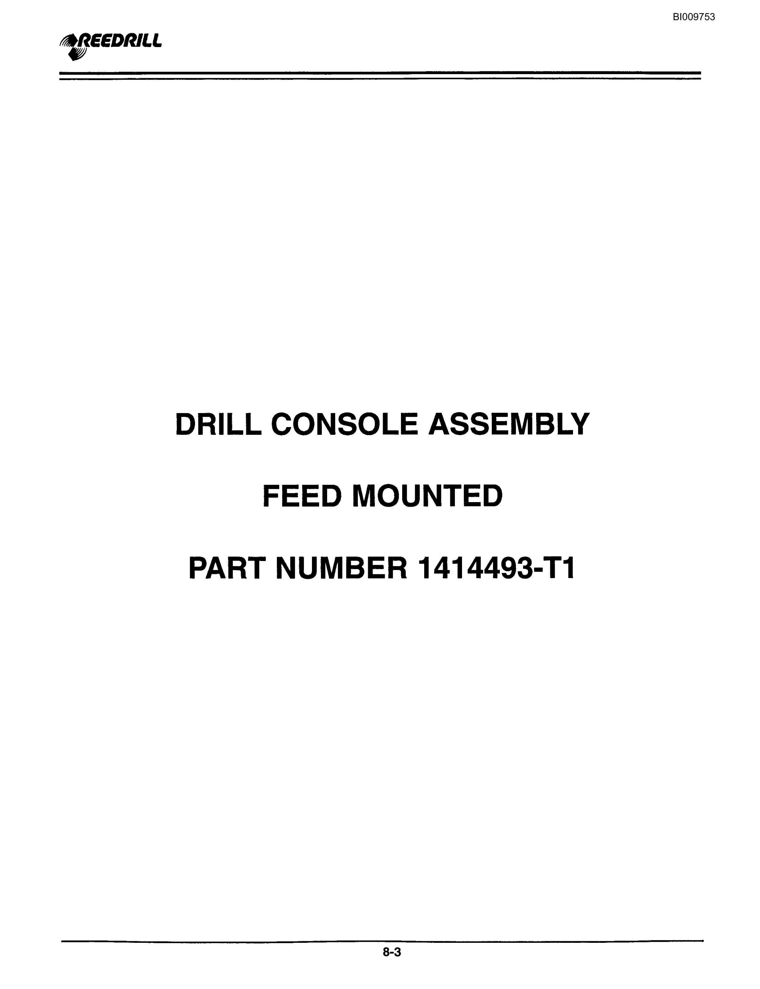 Bucyrus 300, 400 Hydraulic Track Drill Parts Catalog BI009753-3