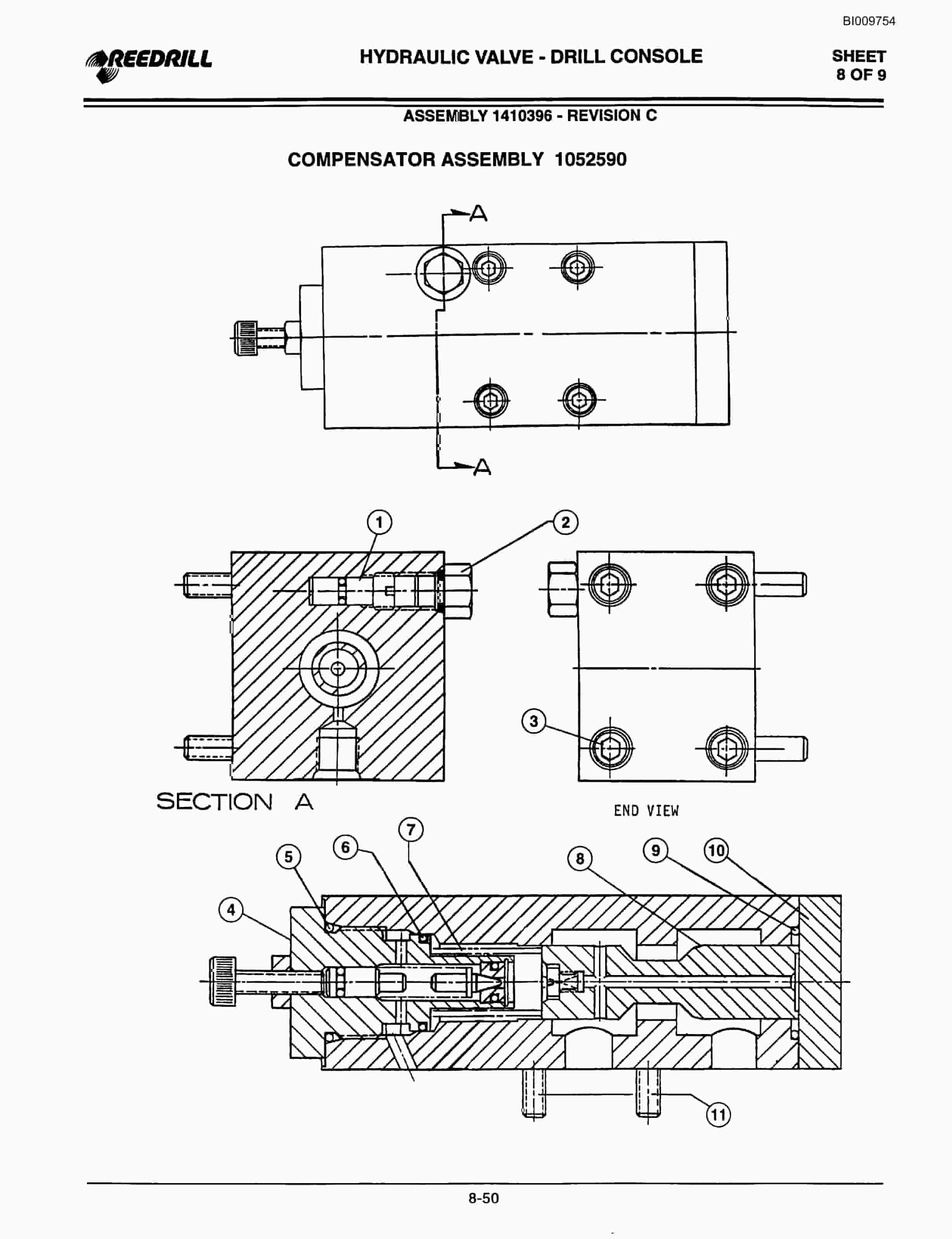 Bucyrus 300, 400 Hydraulic Track Drill Parts Catalog BI009754-4