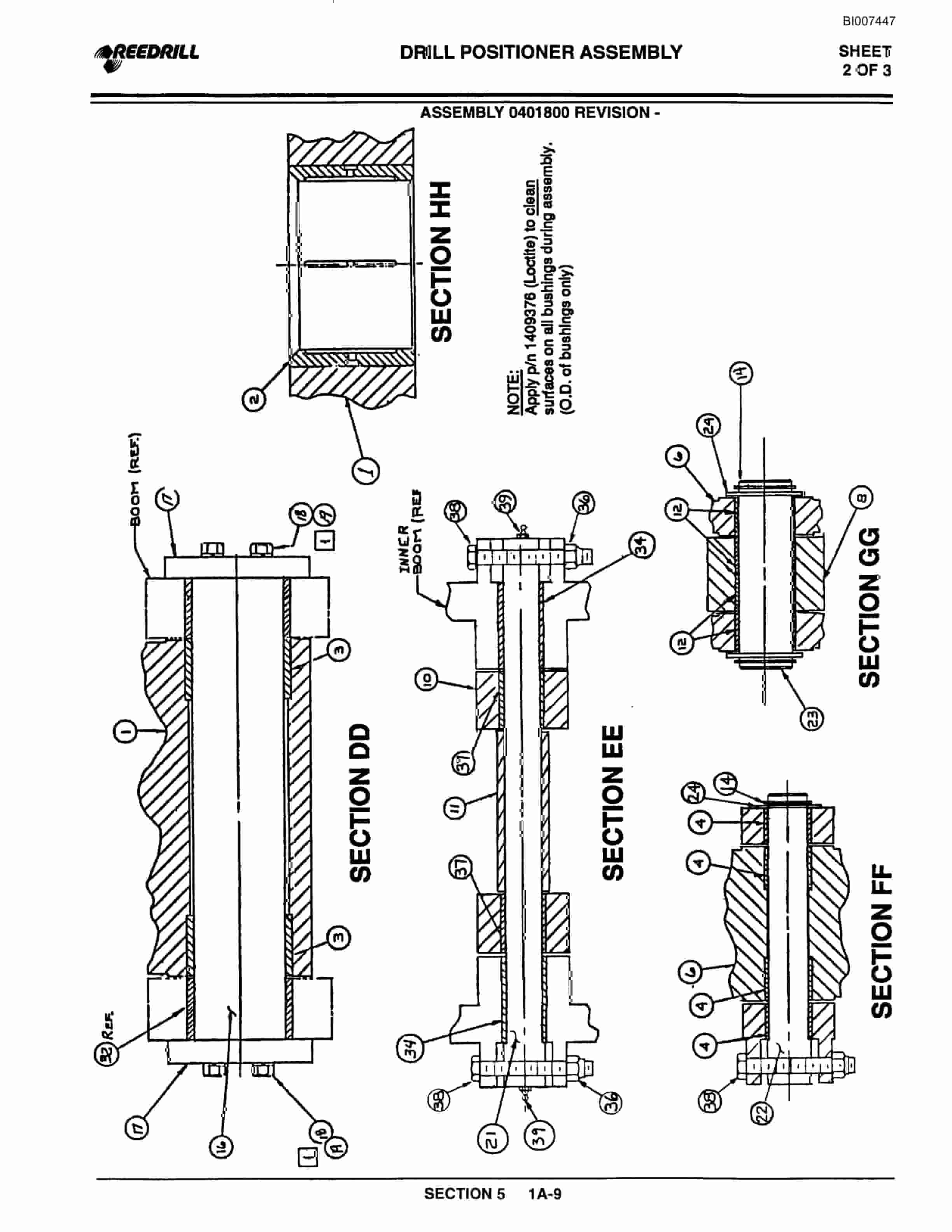 Bucyrus 300 CAB Hydraulic Track Drill Parts Catalog BI007447-2