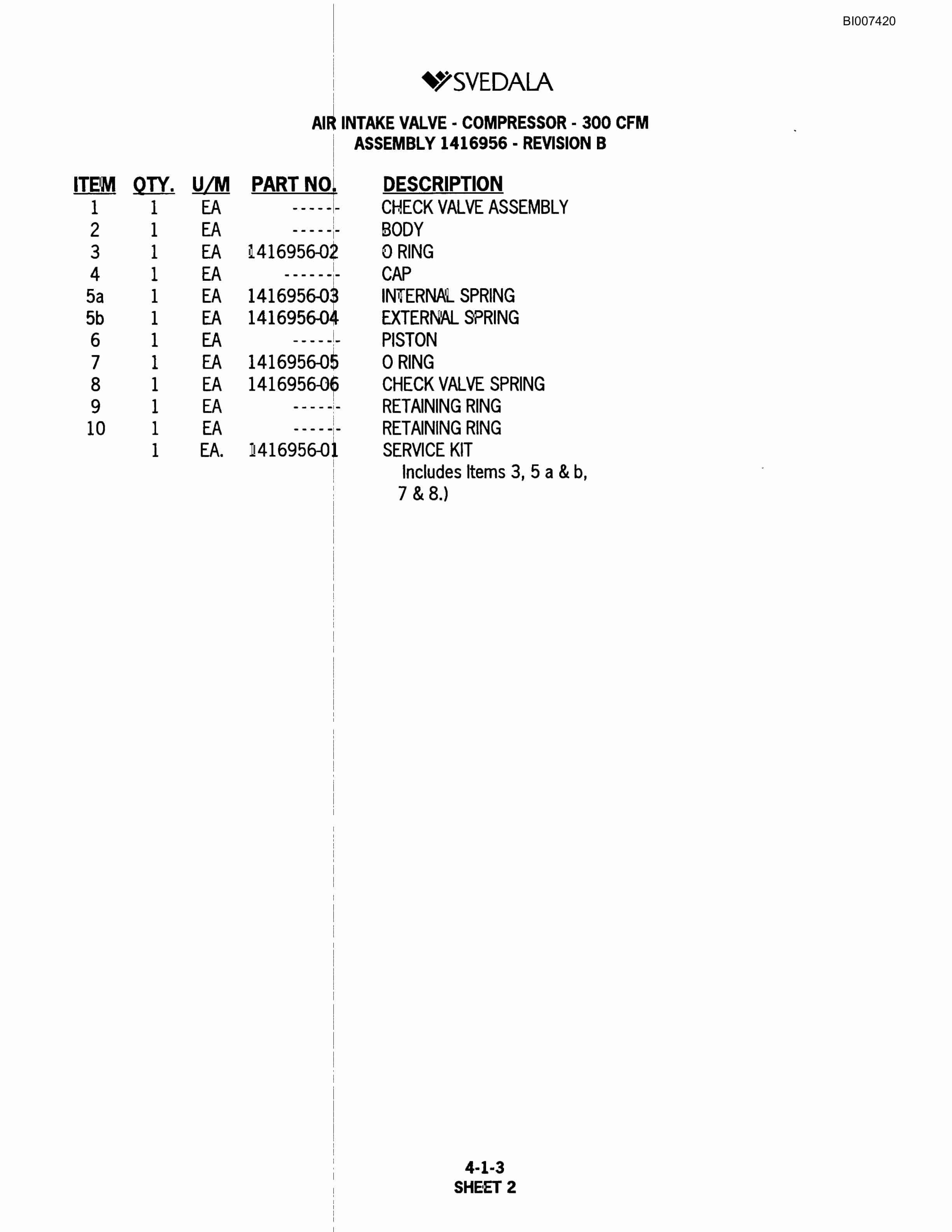 Bucyrus 300 Hydraulic Track Drill Parts Catalog BI007420-2