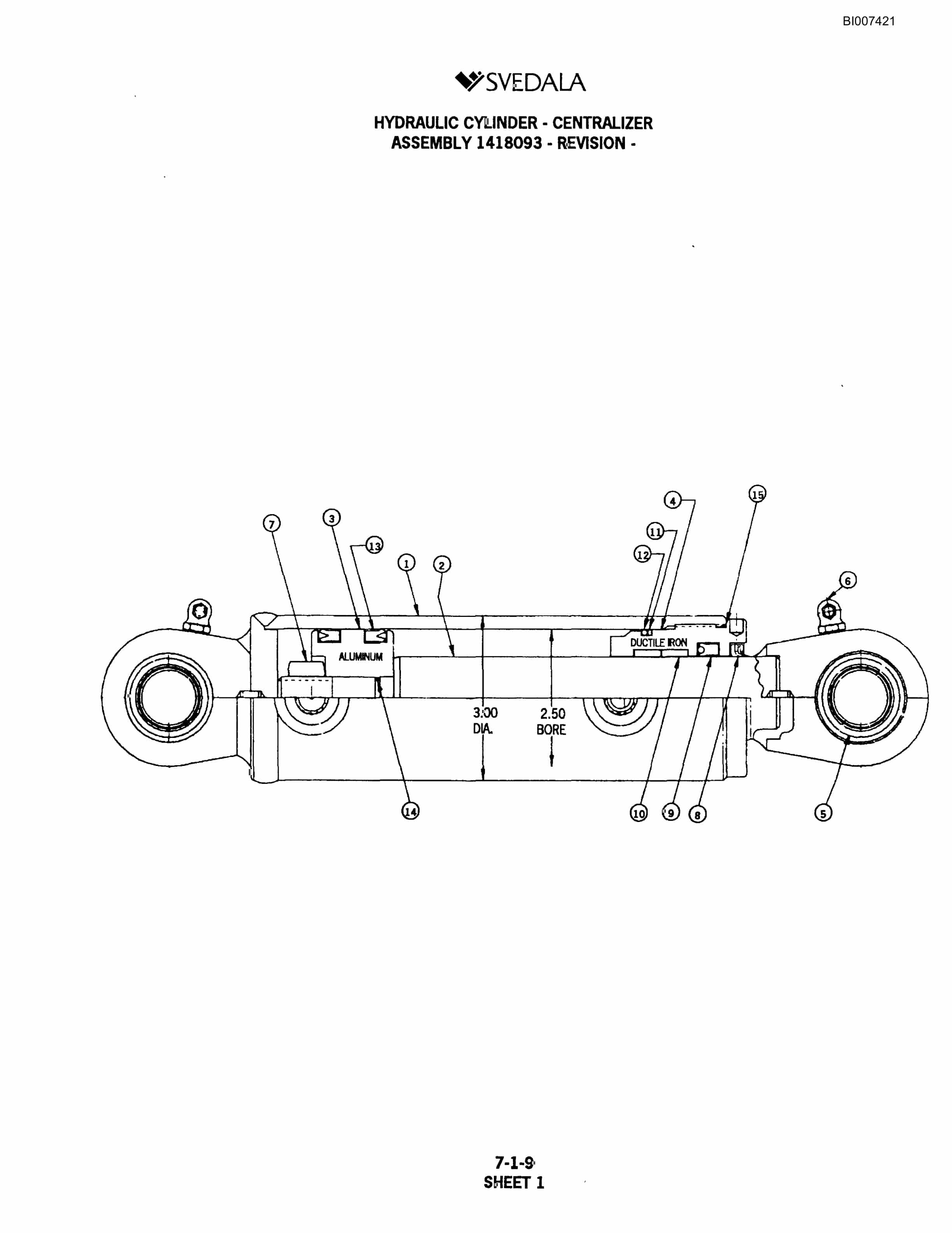 Bucyrus 300 Hydraulic Track Drill Parts Catalog BI007421-3
