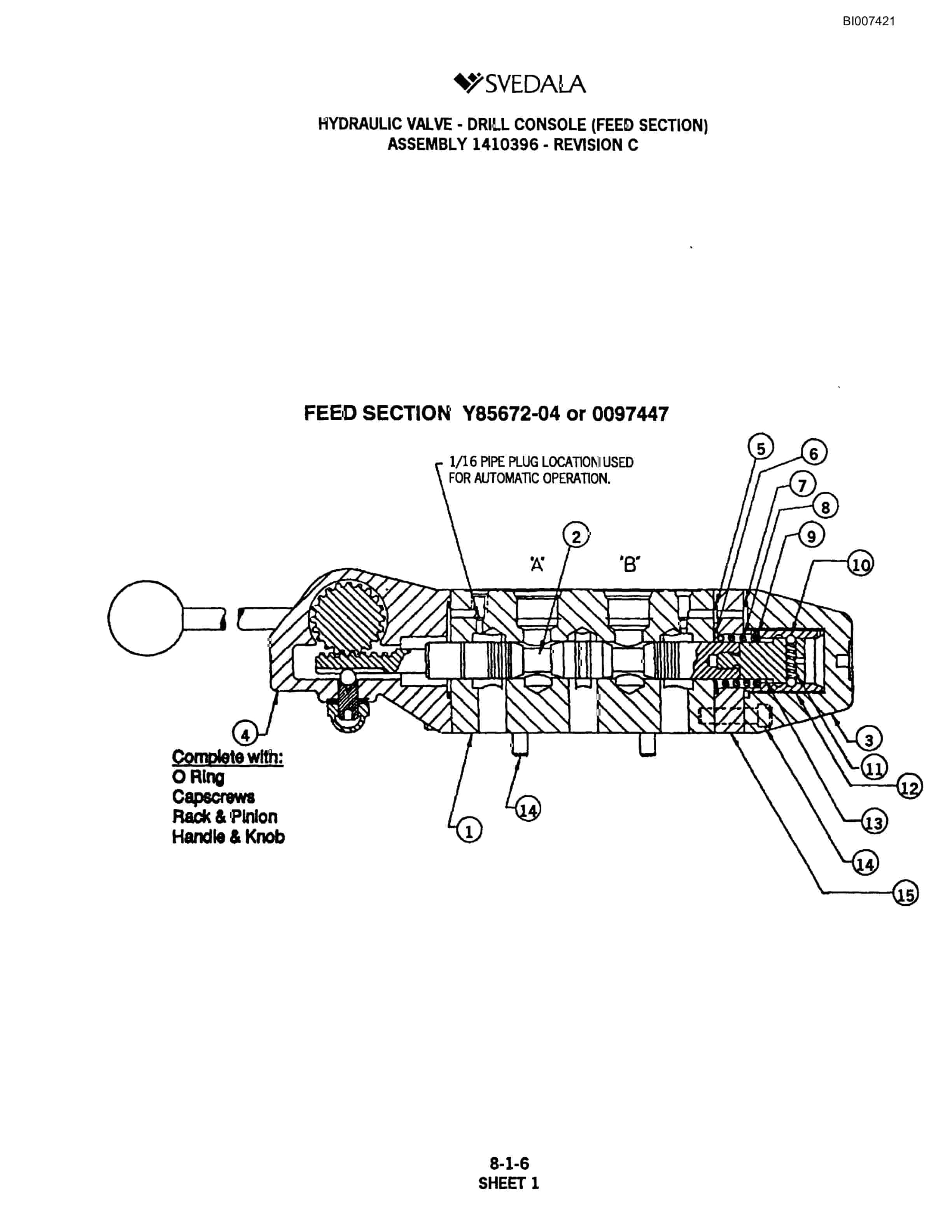 Bucyrus 300 Hydraulic Track Drill Parts Catalog BI007421-4