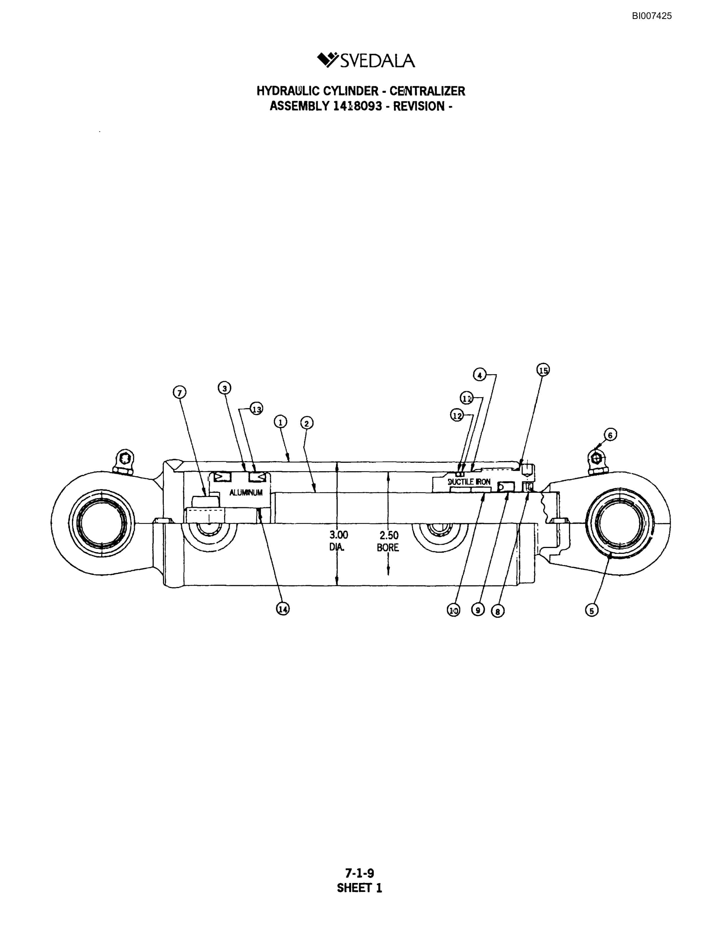 Bucyrus 300 Hydraulic Track Drill Parts Catalog BI007425-3
