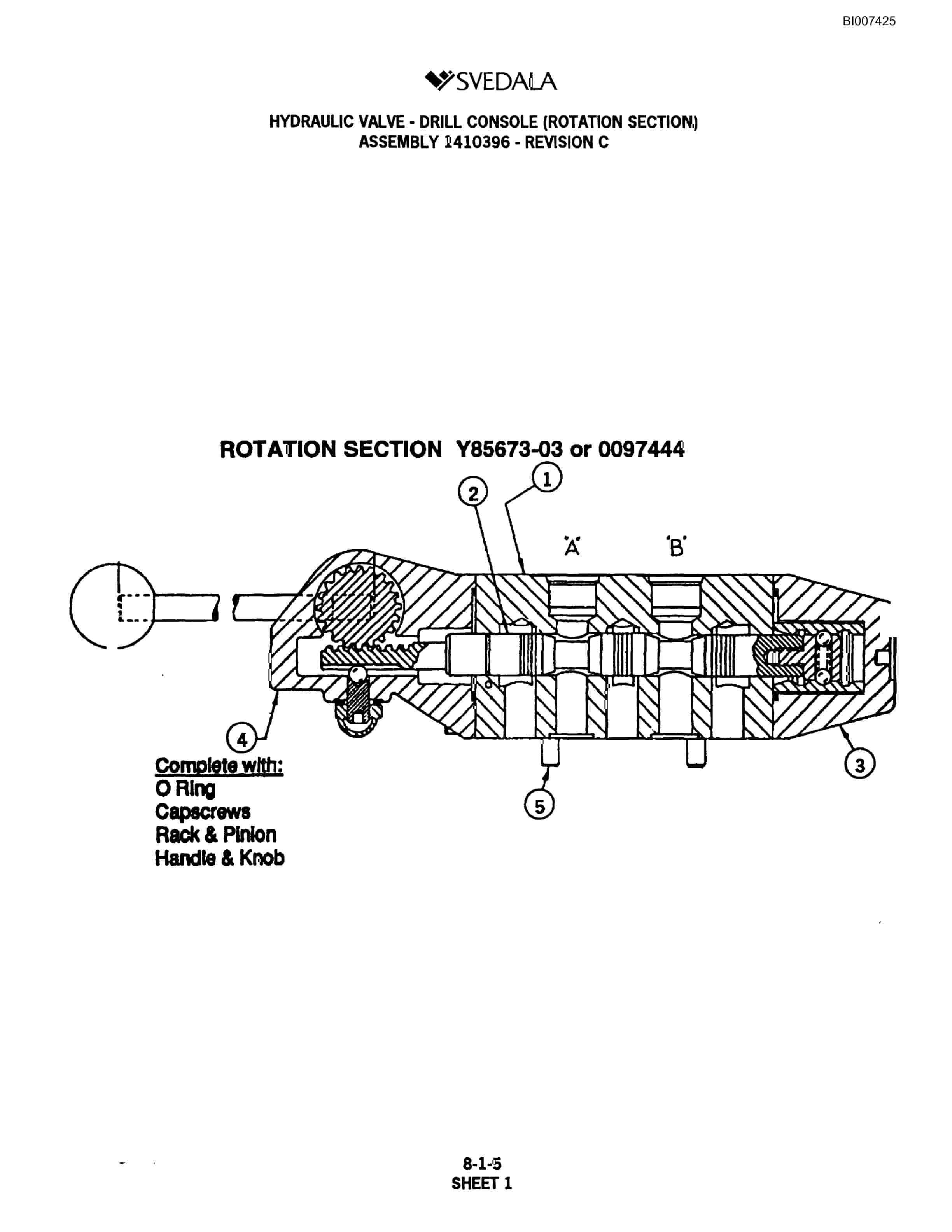 Bucyrus 300 Hydraulic Track Drill Parts Catalog BI007425-4