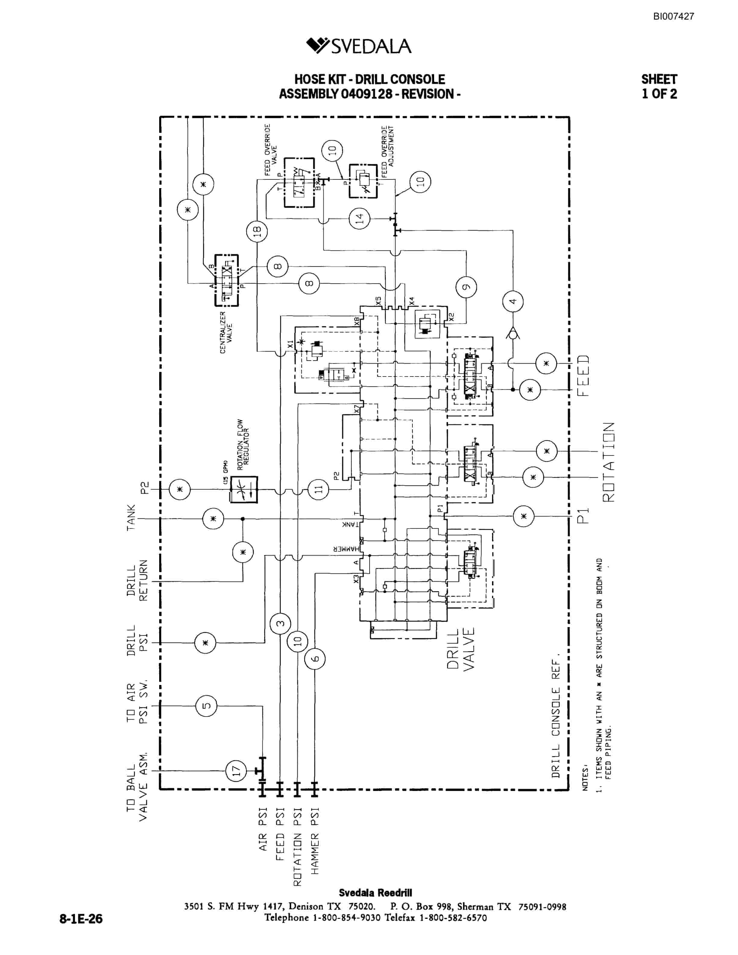 Bucyrus 300 Hydraulic Track Drill Parts Catalog BI007427-5