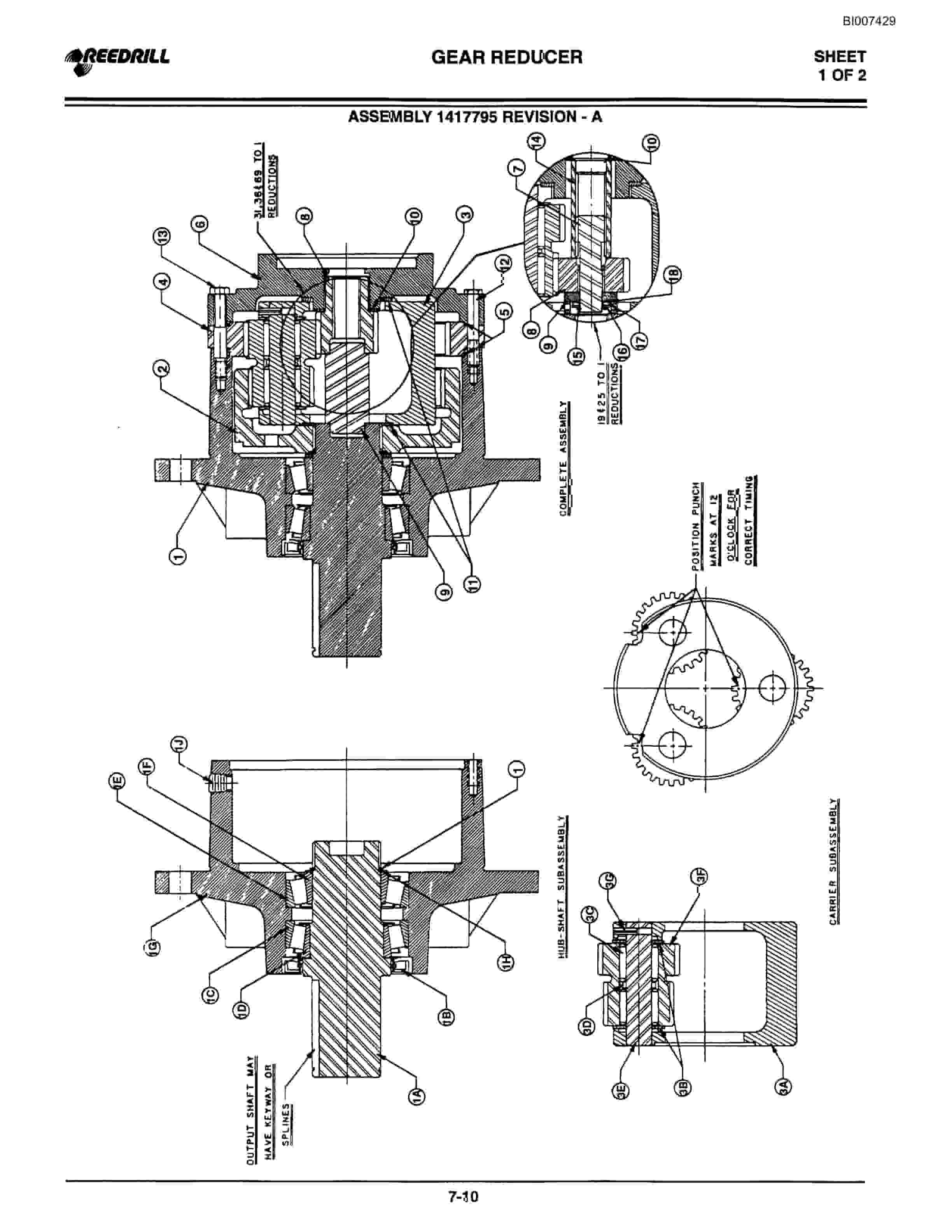 Bucyrus 300 Hydraulic Track Drill Parts Catalog BI007429-3