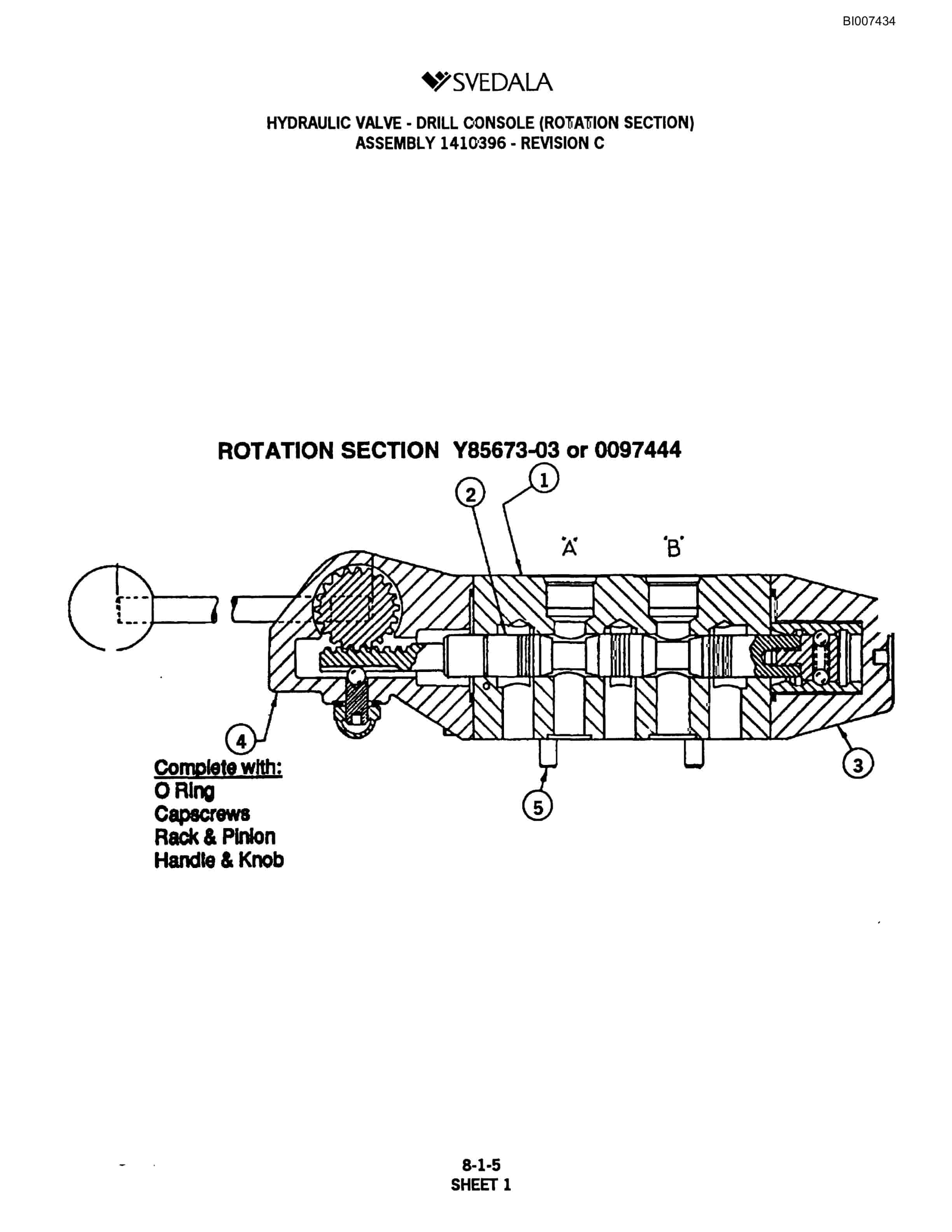 Bucyrus 300 Hydraulic Track Drill Parts Catalog BI007434-4