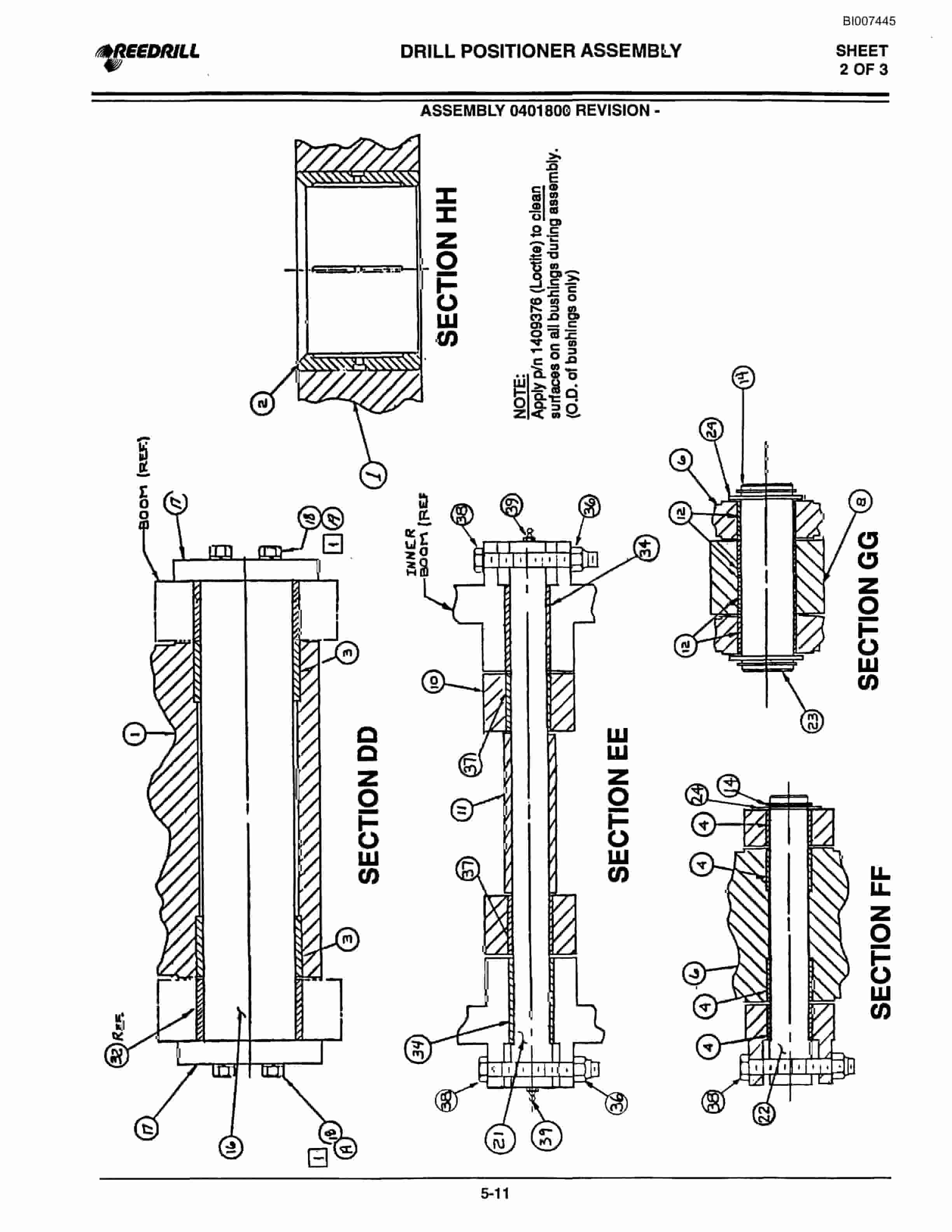 Bucyrus 300 Hydraulic Track Drill Parts Catalog BI007445-2