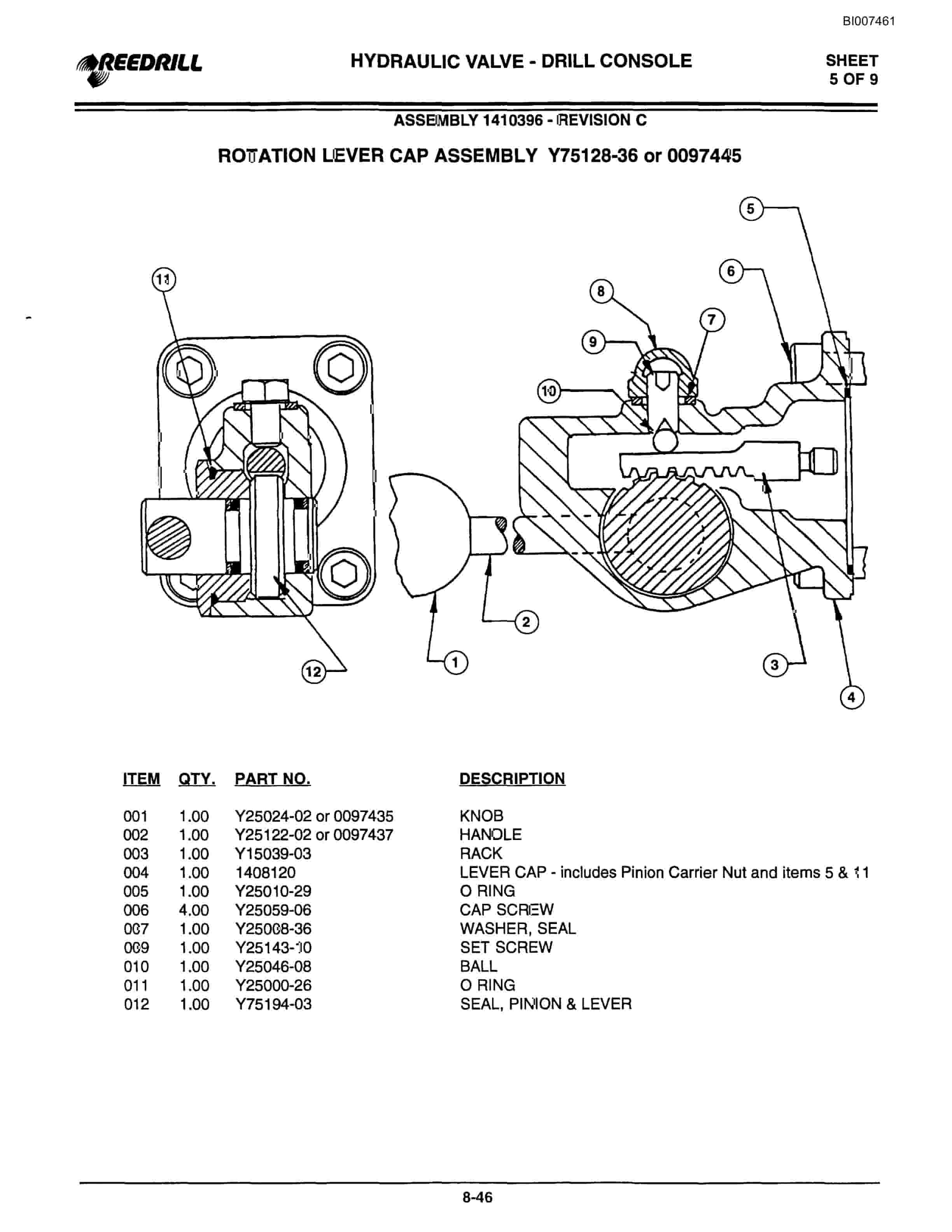 Bucyrus 300 Hydraulic Track Drill Parts Catalog BI007461-4