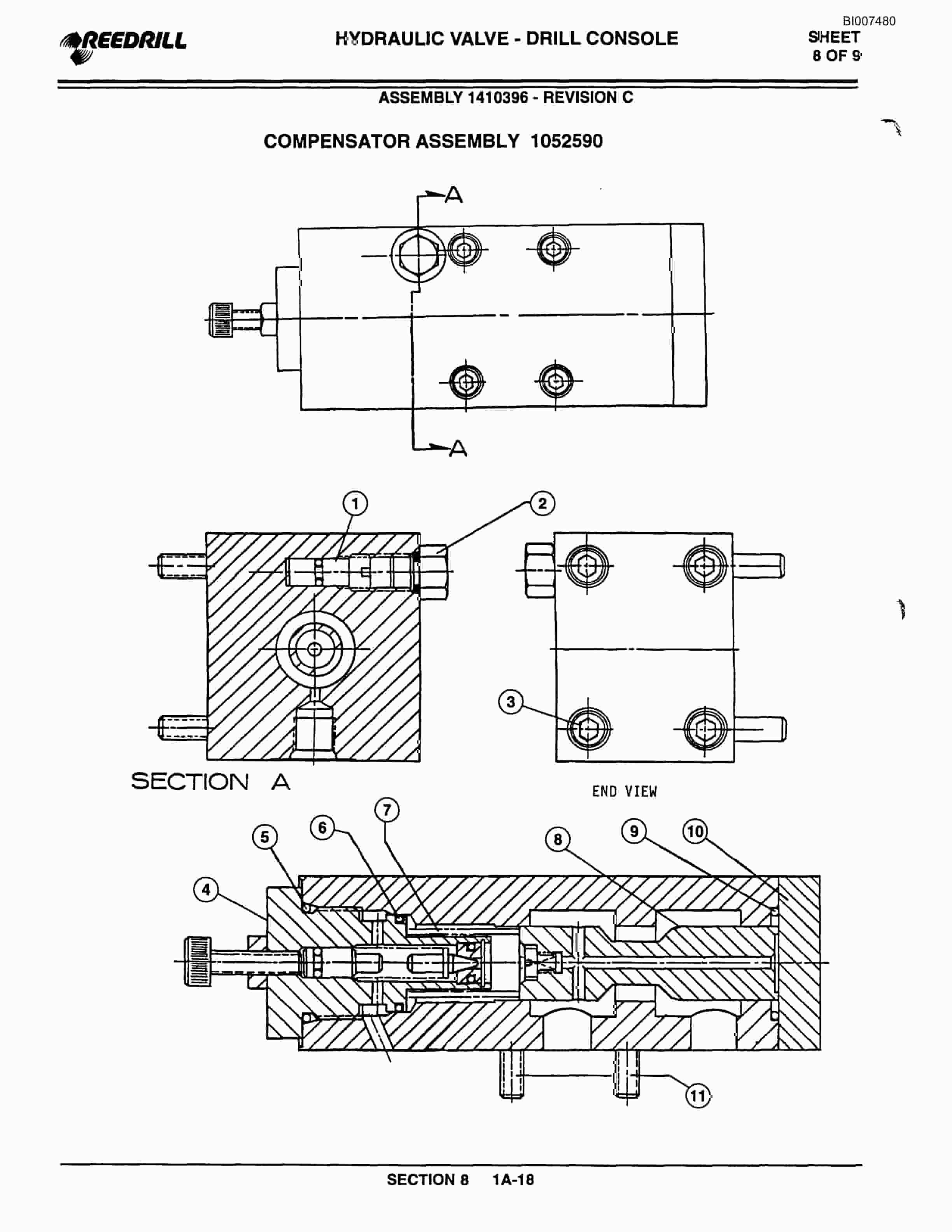 Bucyrus 300 Hydraulic Track Drill Parts Catalog BI007480-4