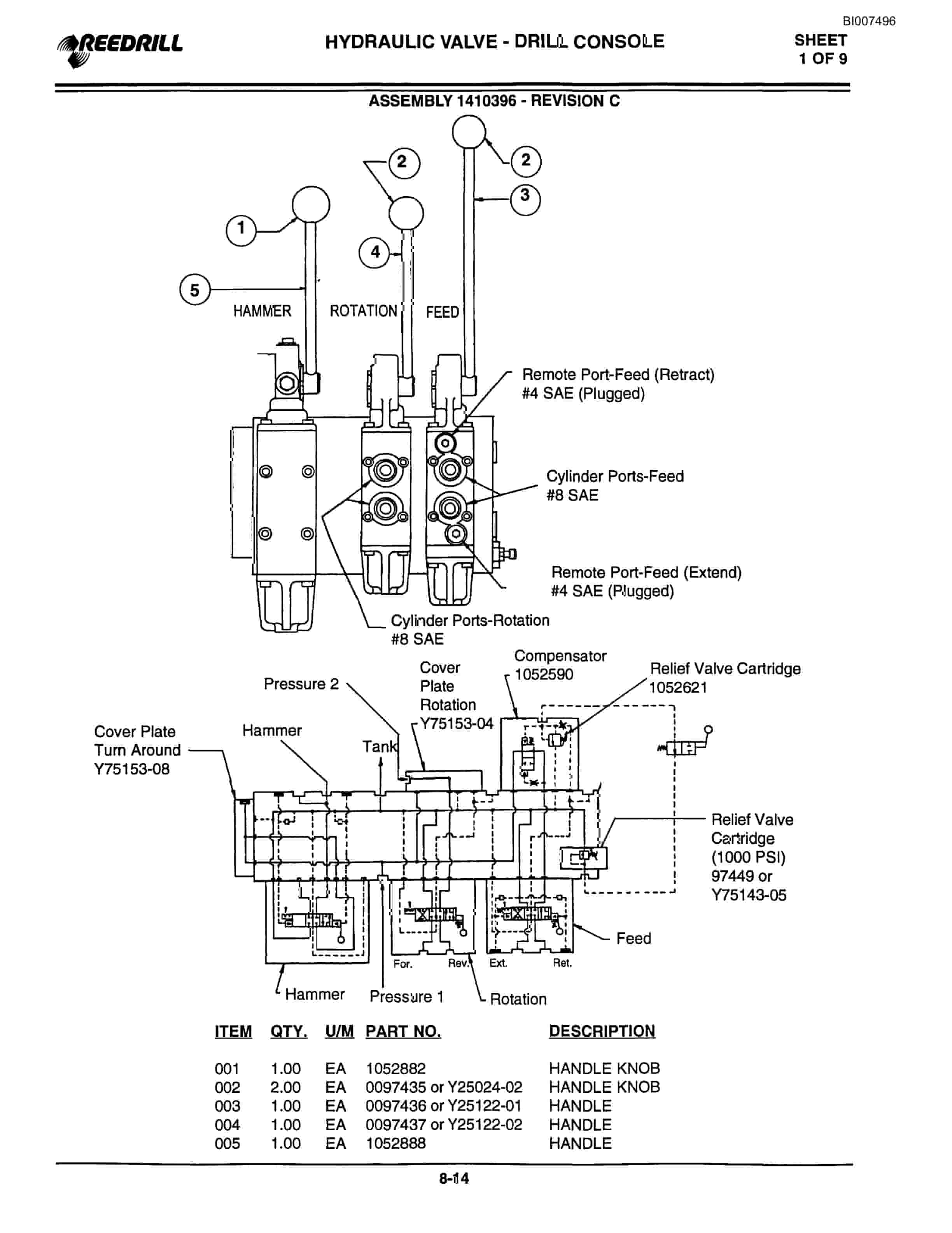 Bucyrus 300 Hydraulic Track Drill Parts Catalog BI007496-4
