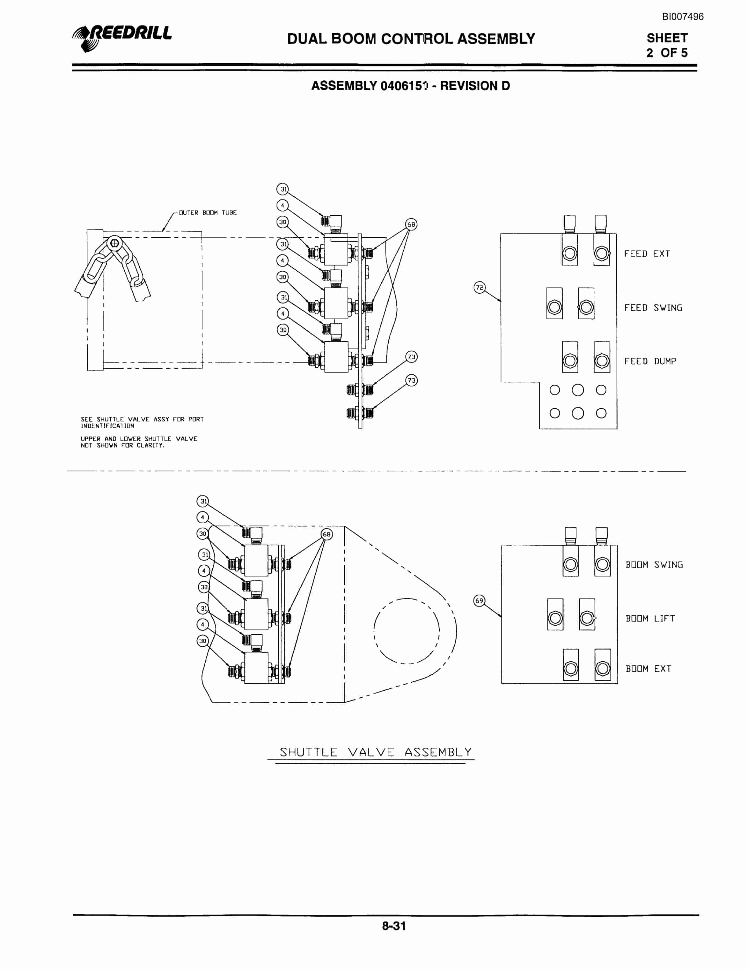 Bucyrus 300 Hydraulic Track Drill Parts Catalog BI007496-5