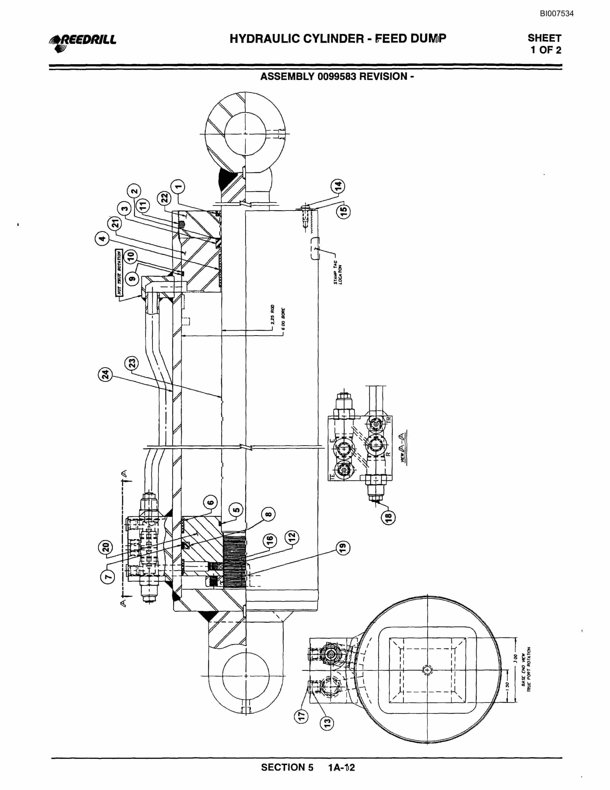 Bucyrus 300 Hydraulic Track Drill Parts Catalog BI007534-2