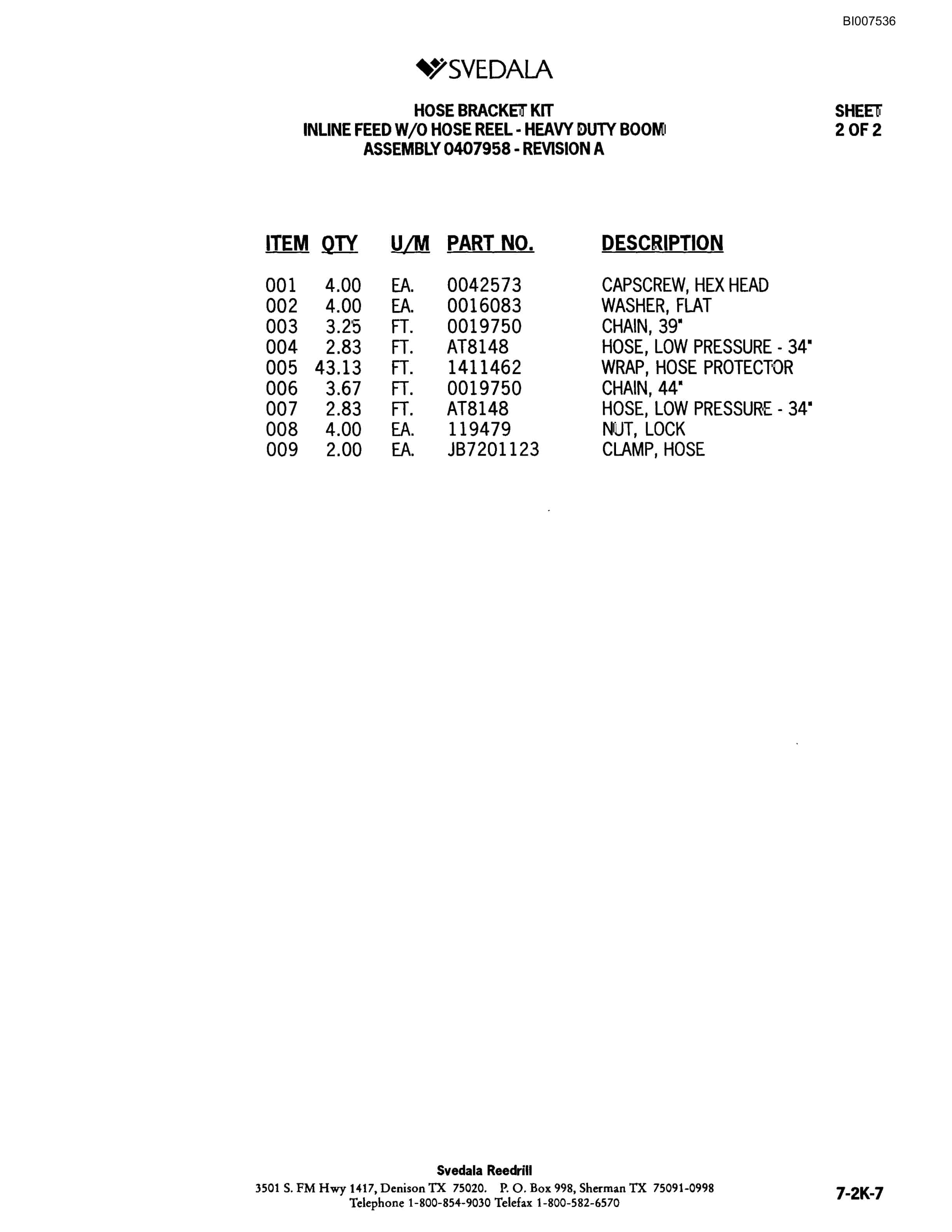 Bucyrus 300 Hydraulic Track Drill Parts Catalog BI007536-3
