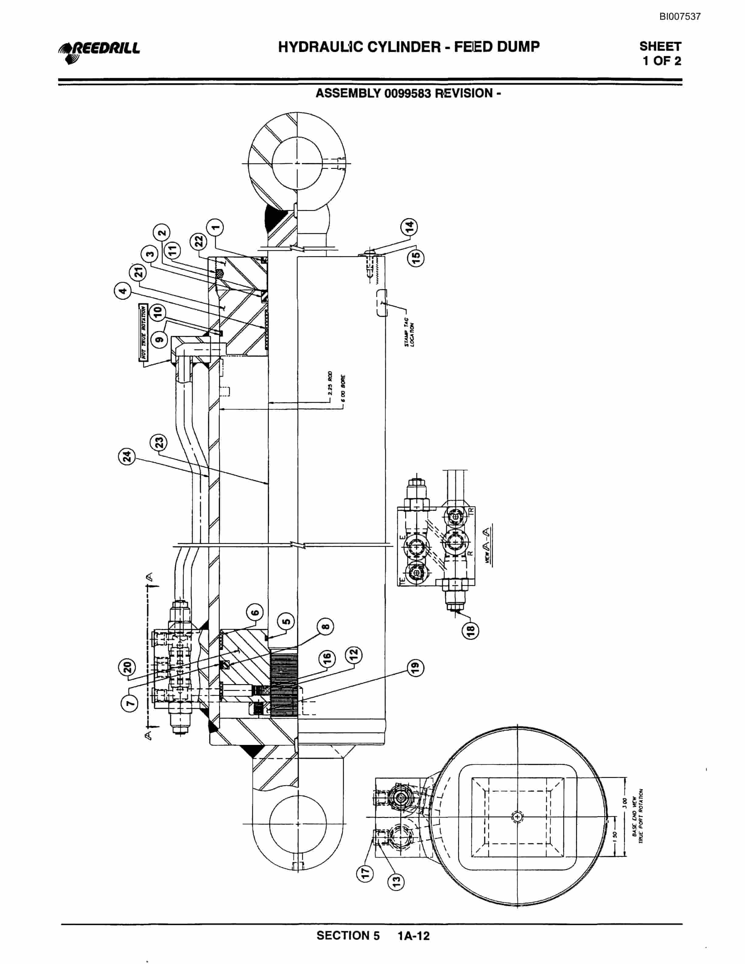 Bucyrus 300 Hydraulic Track Drill Parts Catalog BI007537-2