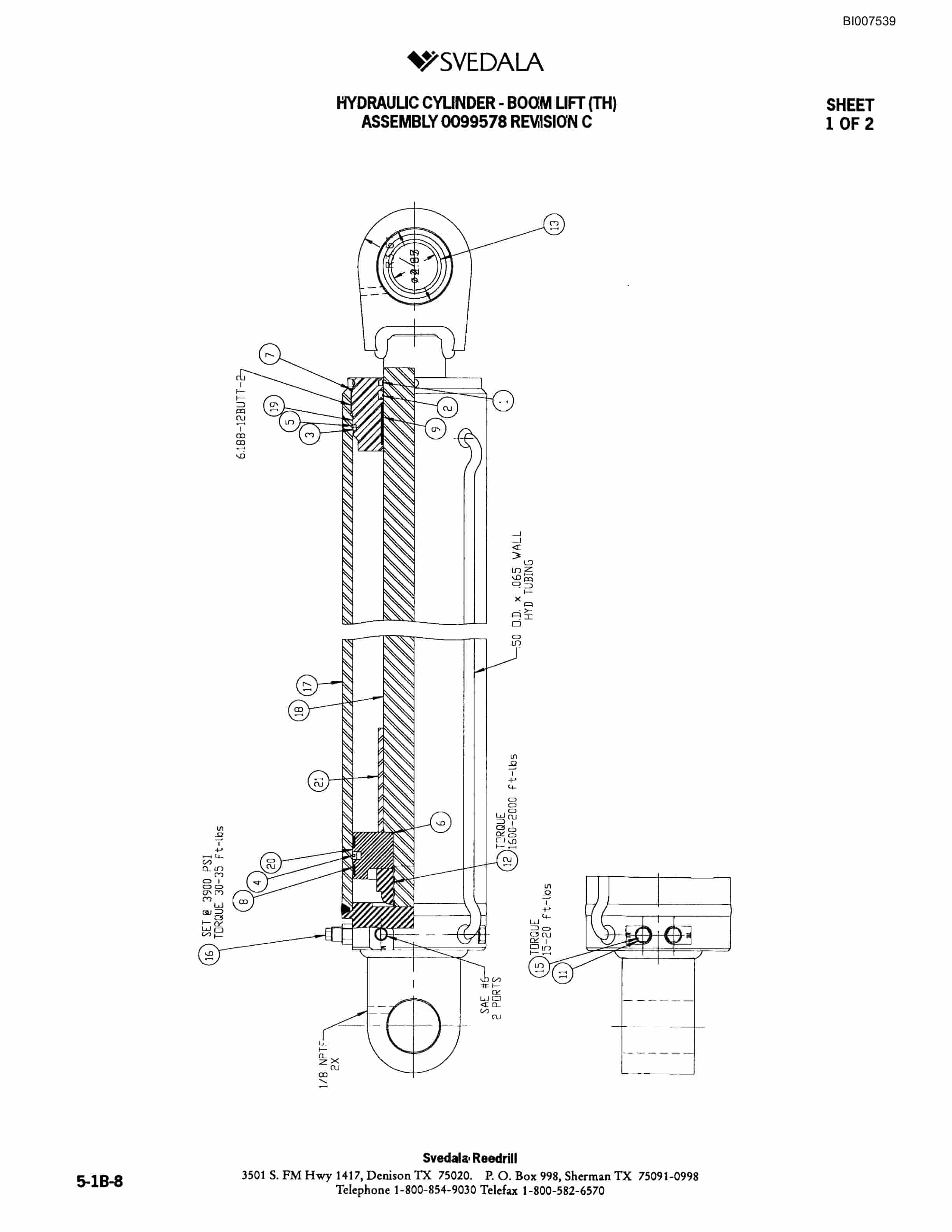 Bucyrus 300 Hydraulic Track Drill Parts Catalog BI007539-2