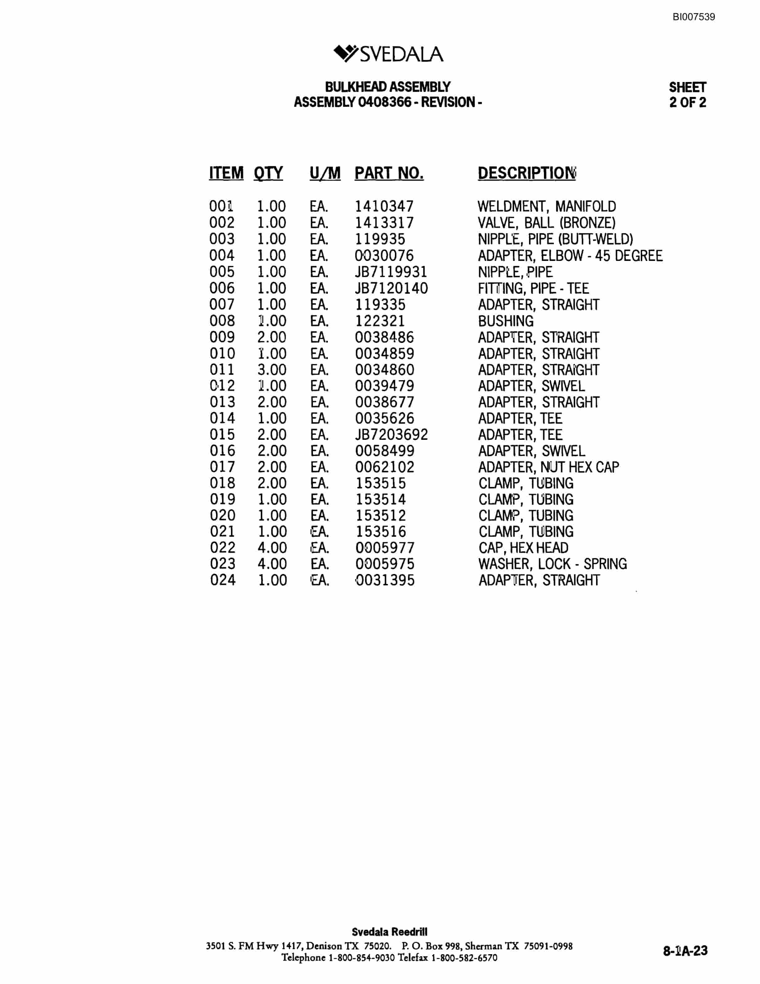 Bucyrus 300 Hydraulic Track Drill Parts Catalog BI007539-4