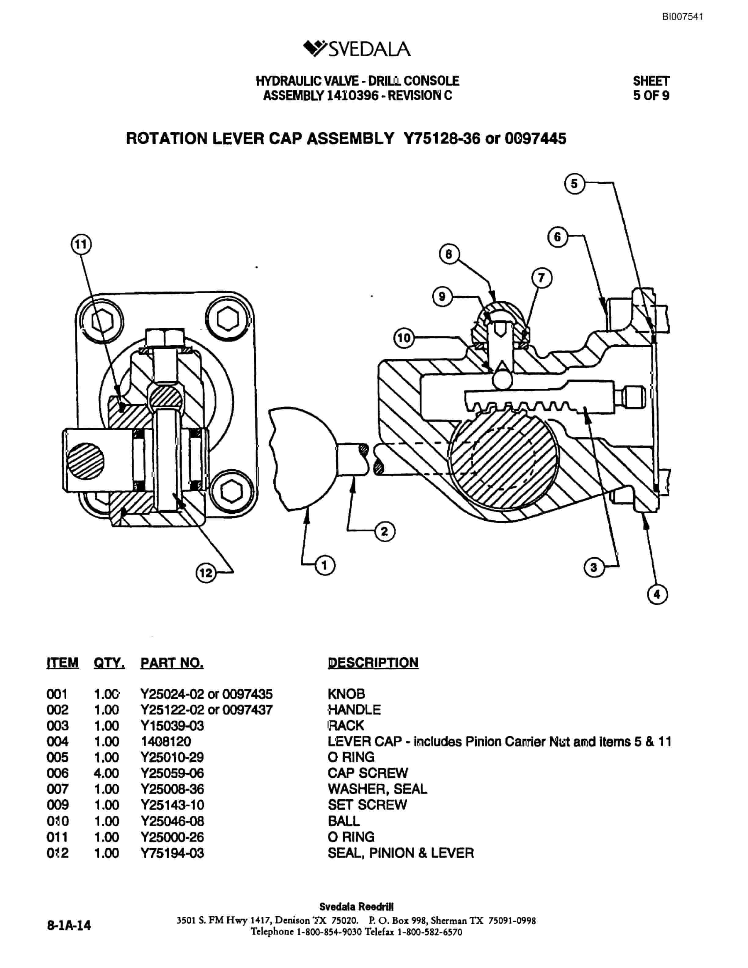Bucyrus 300 Hydraulic Track Drill Parts Catalog BI007541-4