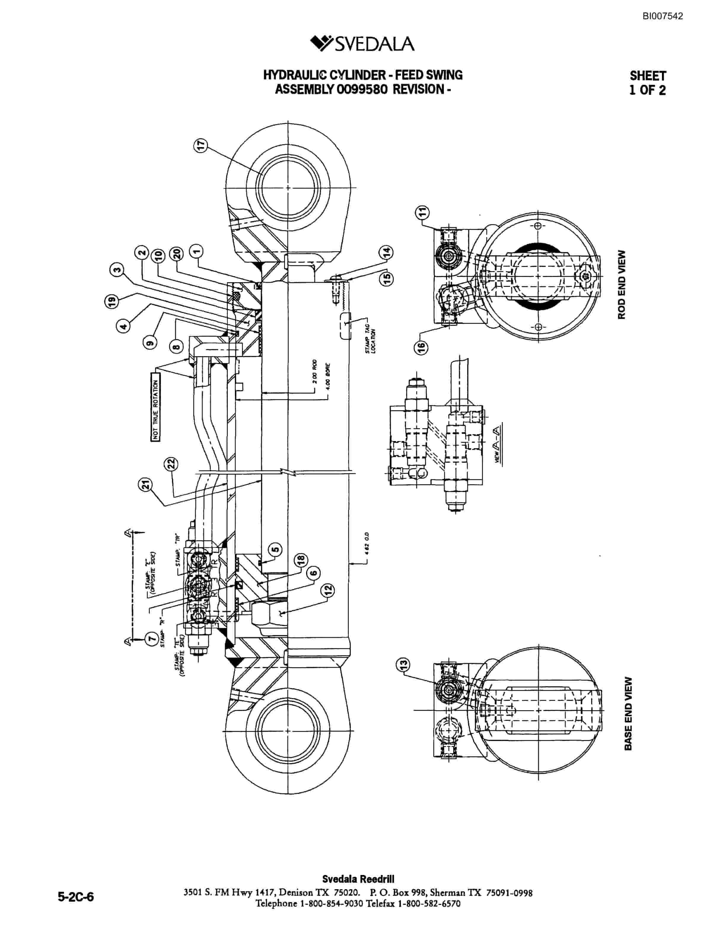 Bucyrus 300 Hydraulic Track Drill Parts Catalog BI007542-2