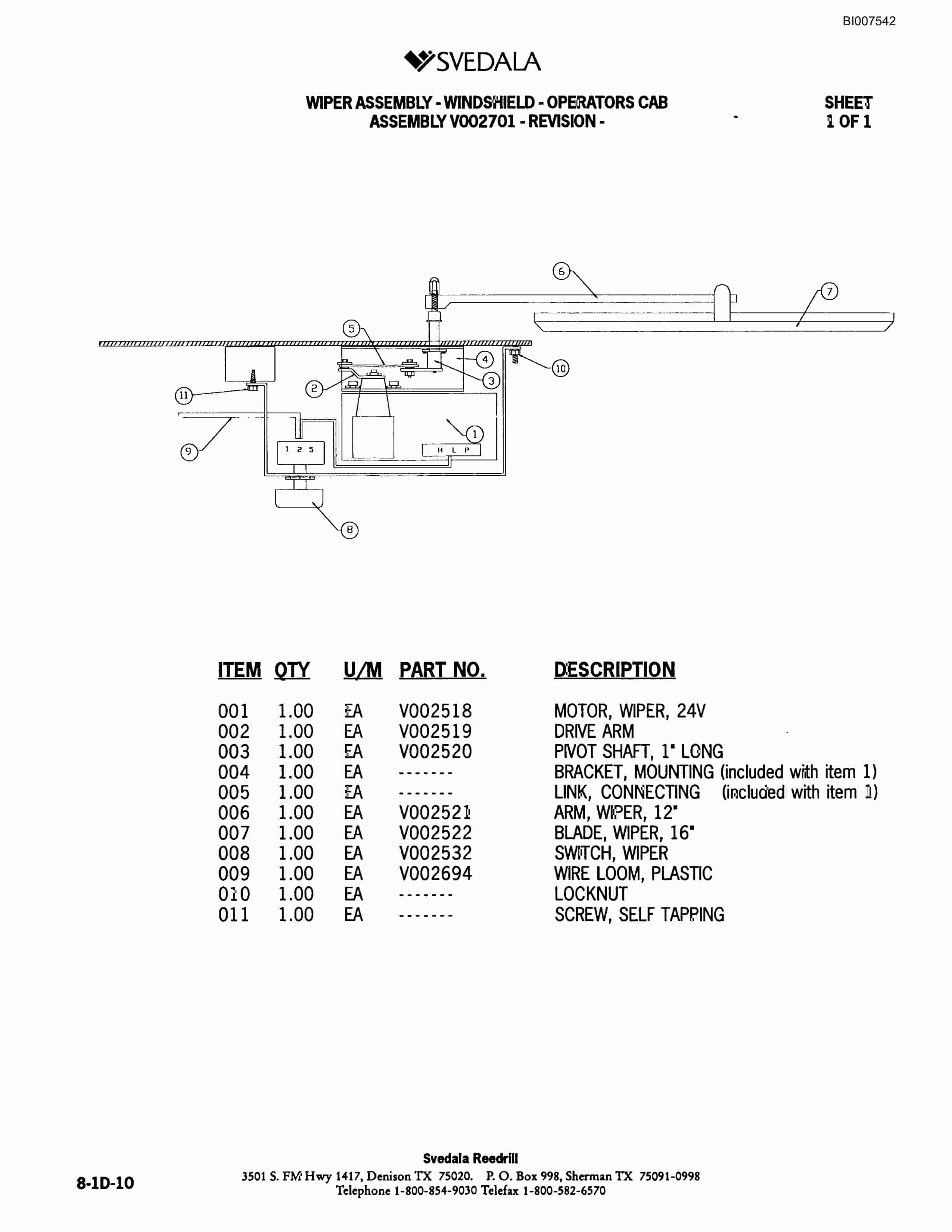 Bucyrus 300 Hydraulic Track Drill Parts Catalog BI007542-3