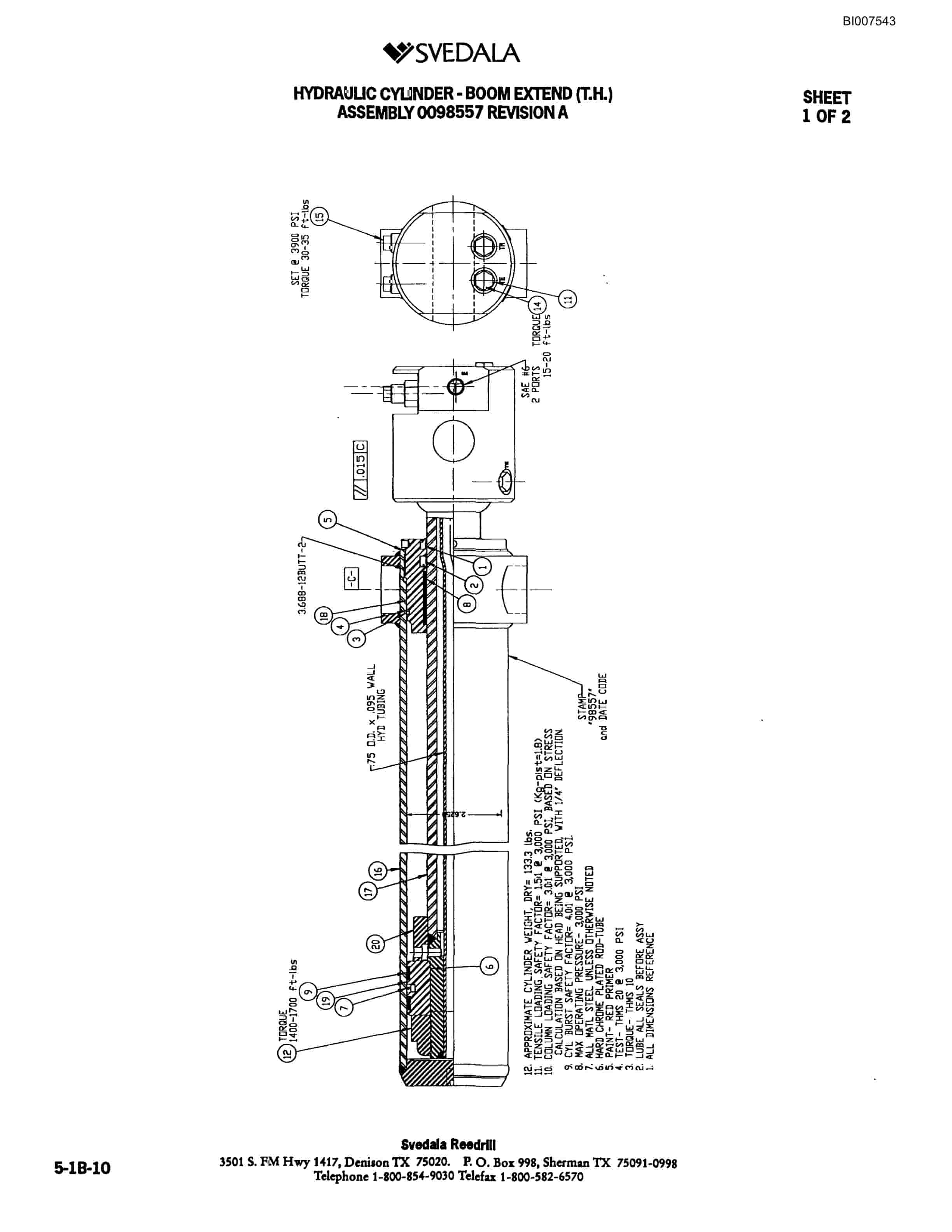 Bucyrus 300 Hydraulic Track Drill Parts Catalog BI007543-2