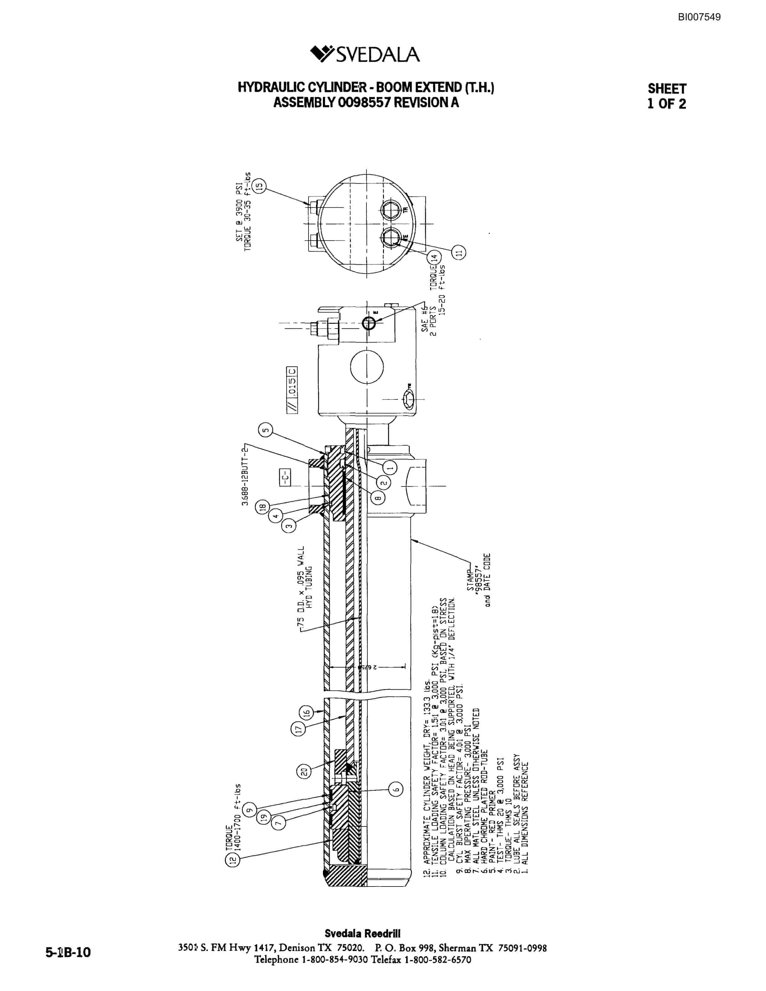 Bucyrus 300 Hydraulic Track Drill Parts Catalog BI007549-2