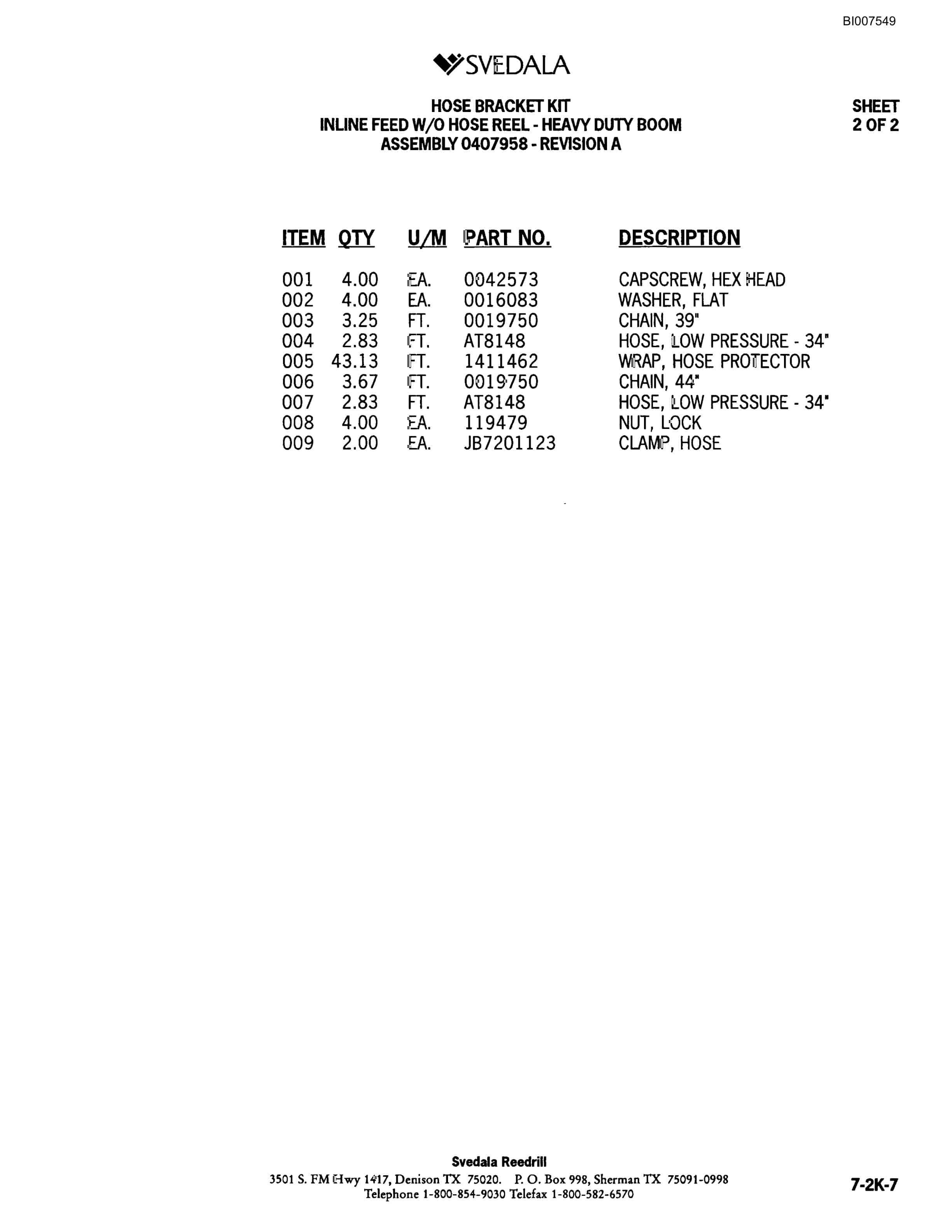 Bucyrus 300 Hydraulic Track Drill Parts Catalog BI007549-3