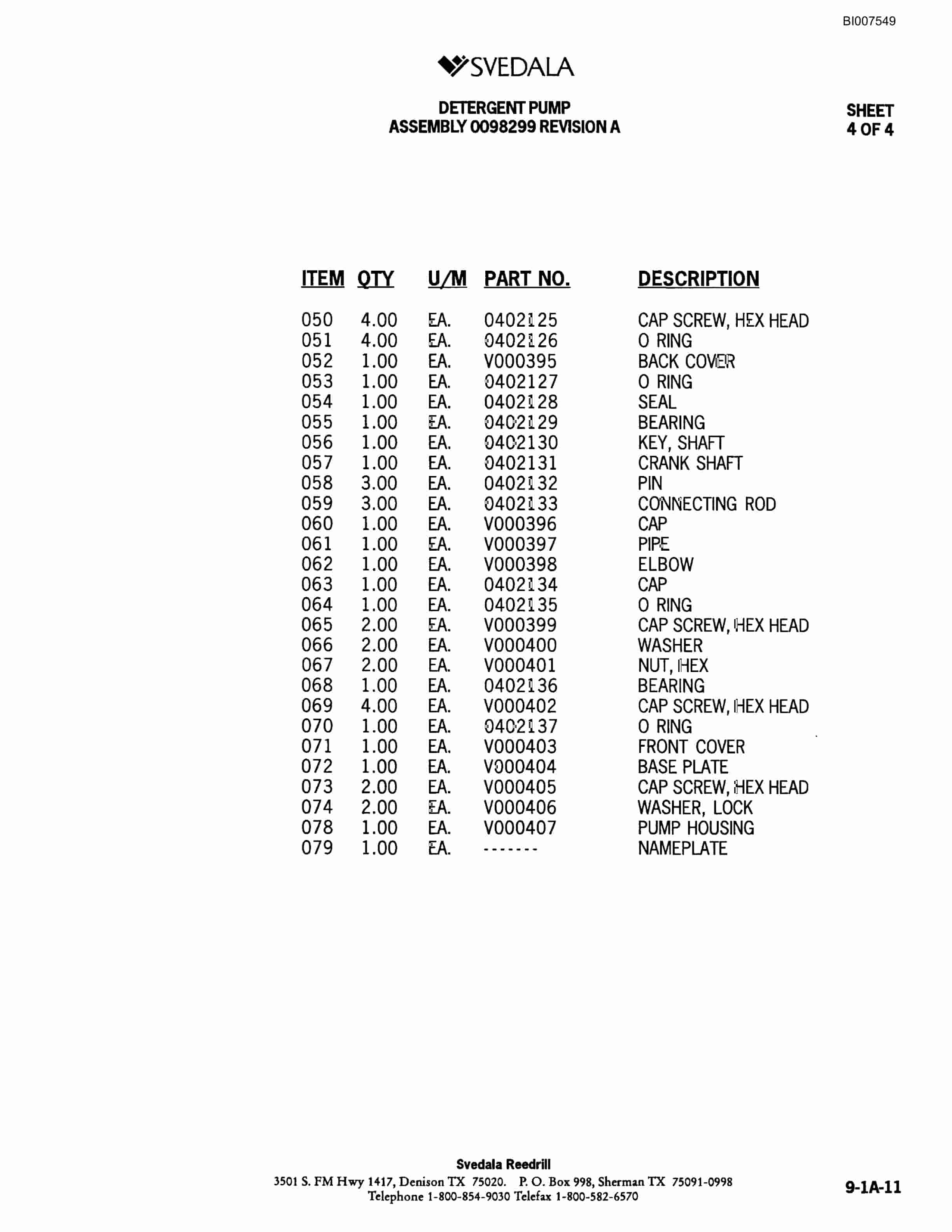 Bucyrus 300 Hydraulic Track Drill Parts Catalog BI007549-5