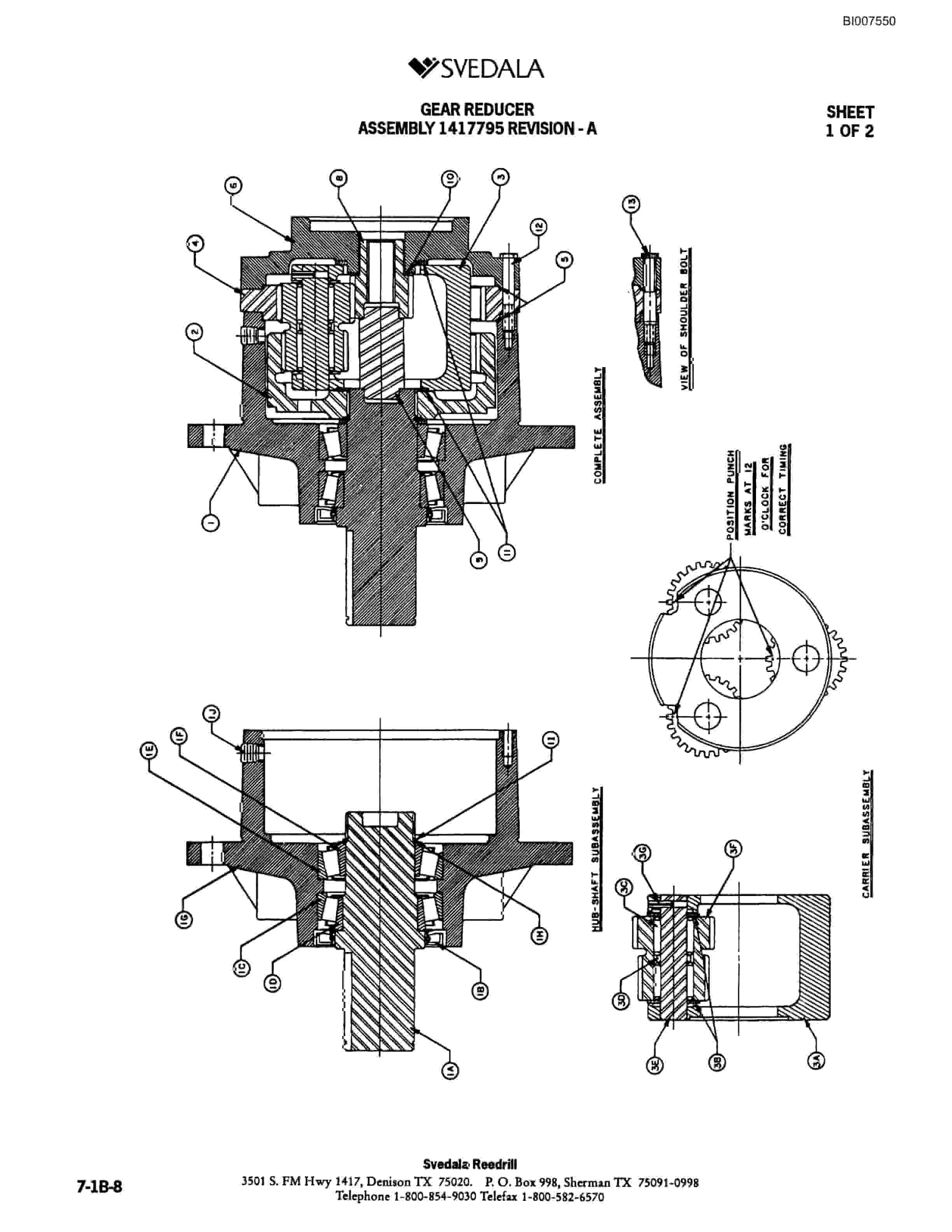 Bucyrus 300 Hydraulic Track Drill Parts Catalog BI007550-3