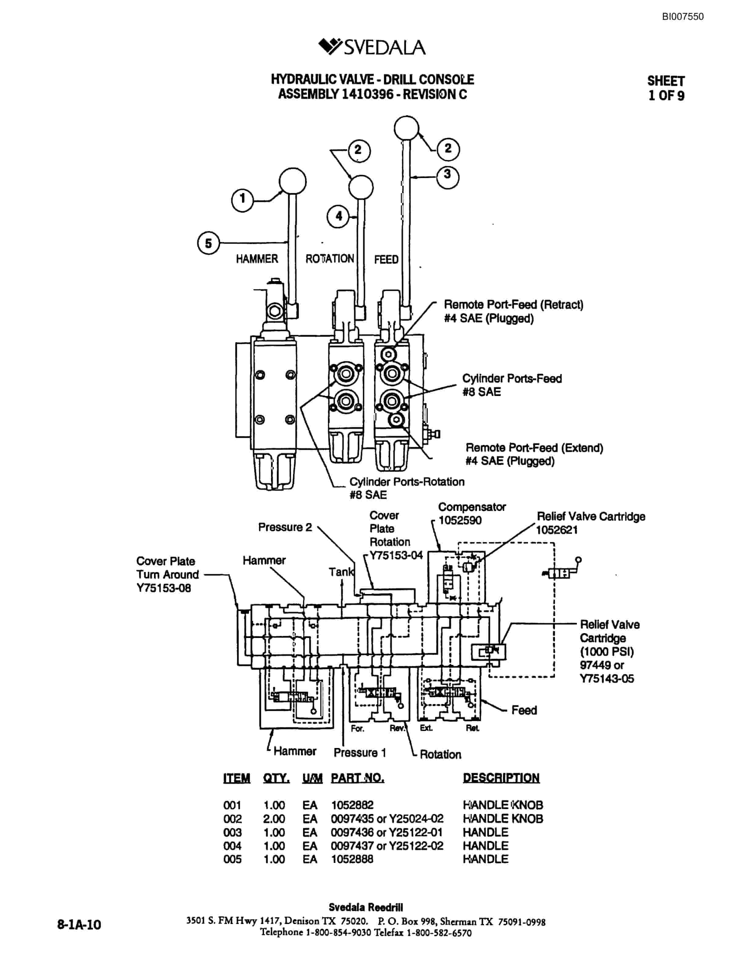 Bucyrus 300 Hydraulic Track Drill Parts Catalog BI007550-4