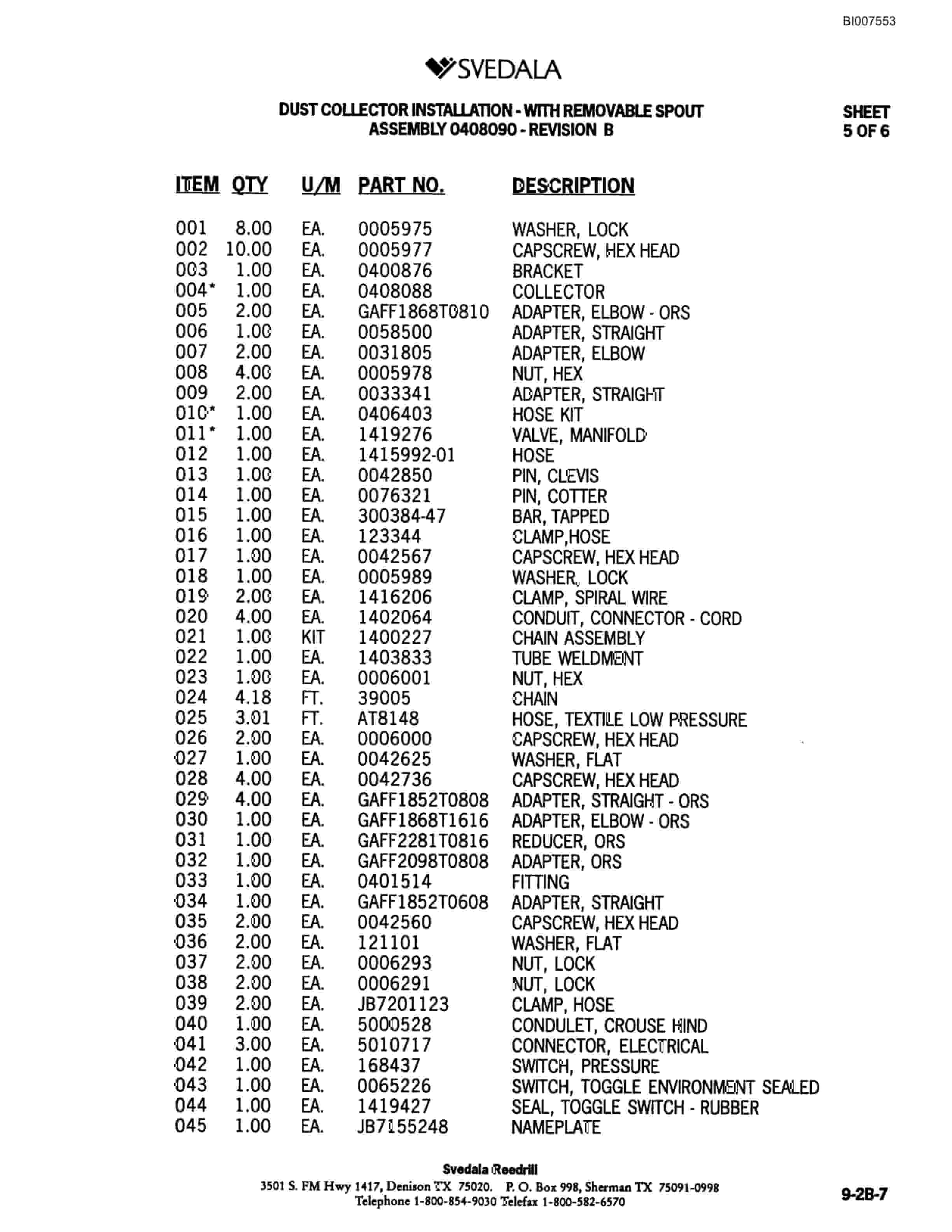 Bucyrus 300 Hydraulic Track Drill Parts Catalog BI007553-4