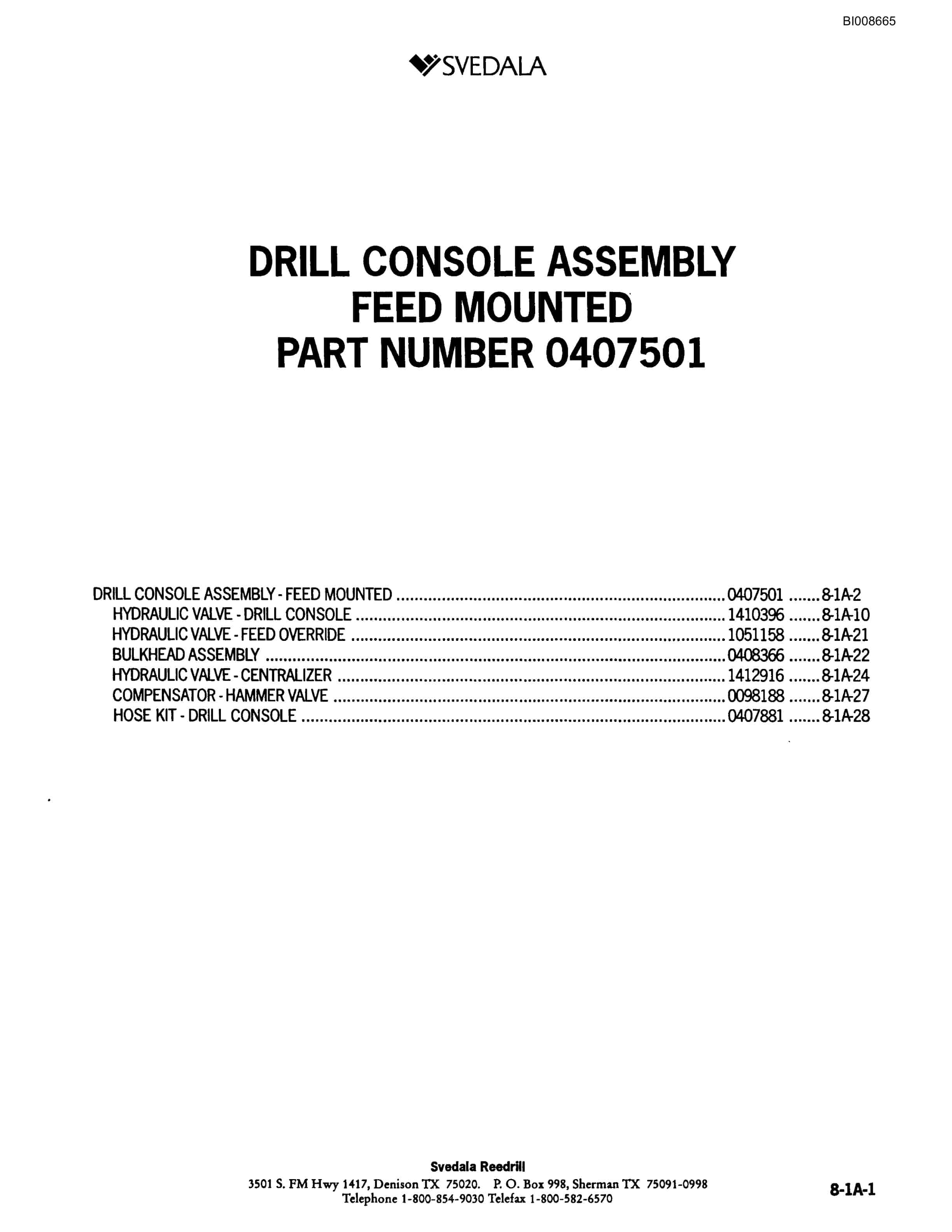 Bucyrus 300 Hydraulic Track Drill Parts Catalog BI008665-3