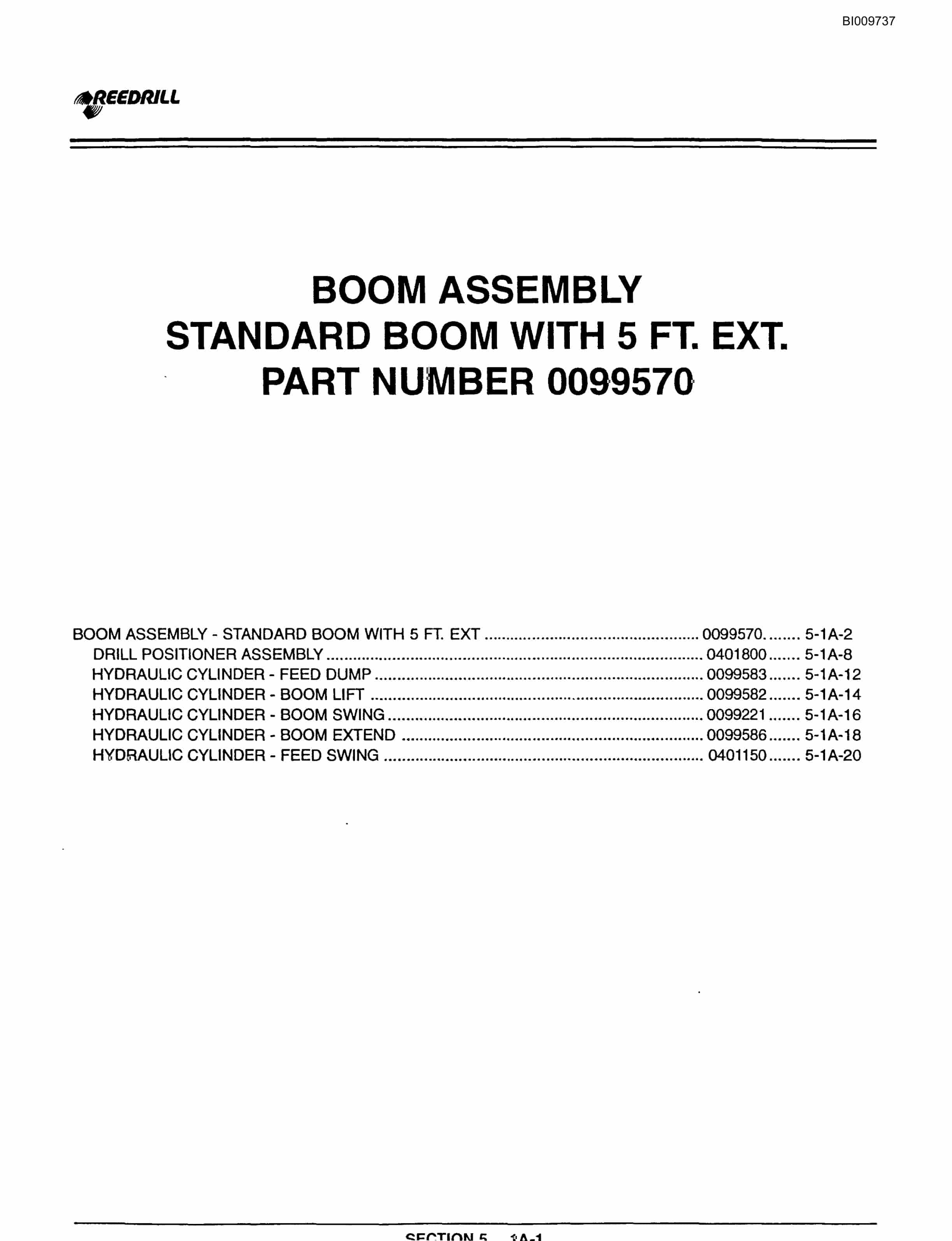 Bucyrus 300 Hydraulic Track Drill Parts Catalog BI009737-2