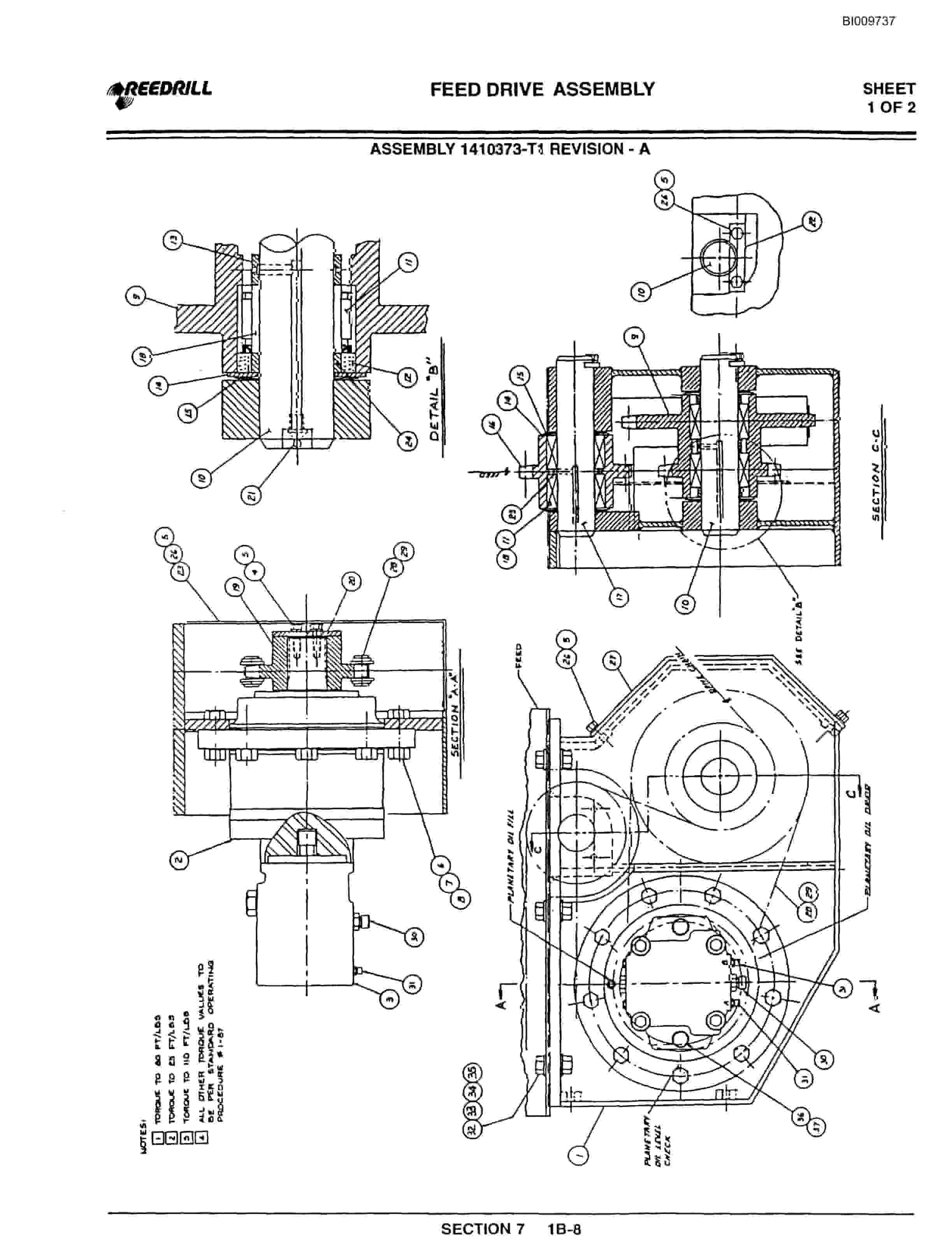 Bucyrus 300 Hydraulic Track Drill Parts Catalog BI009737-3