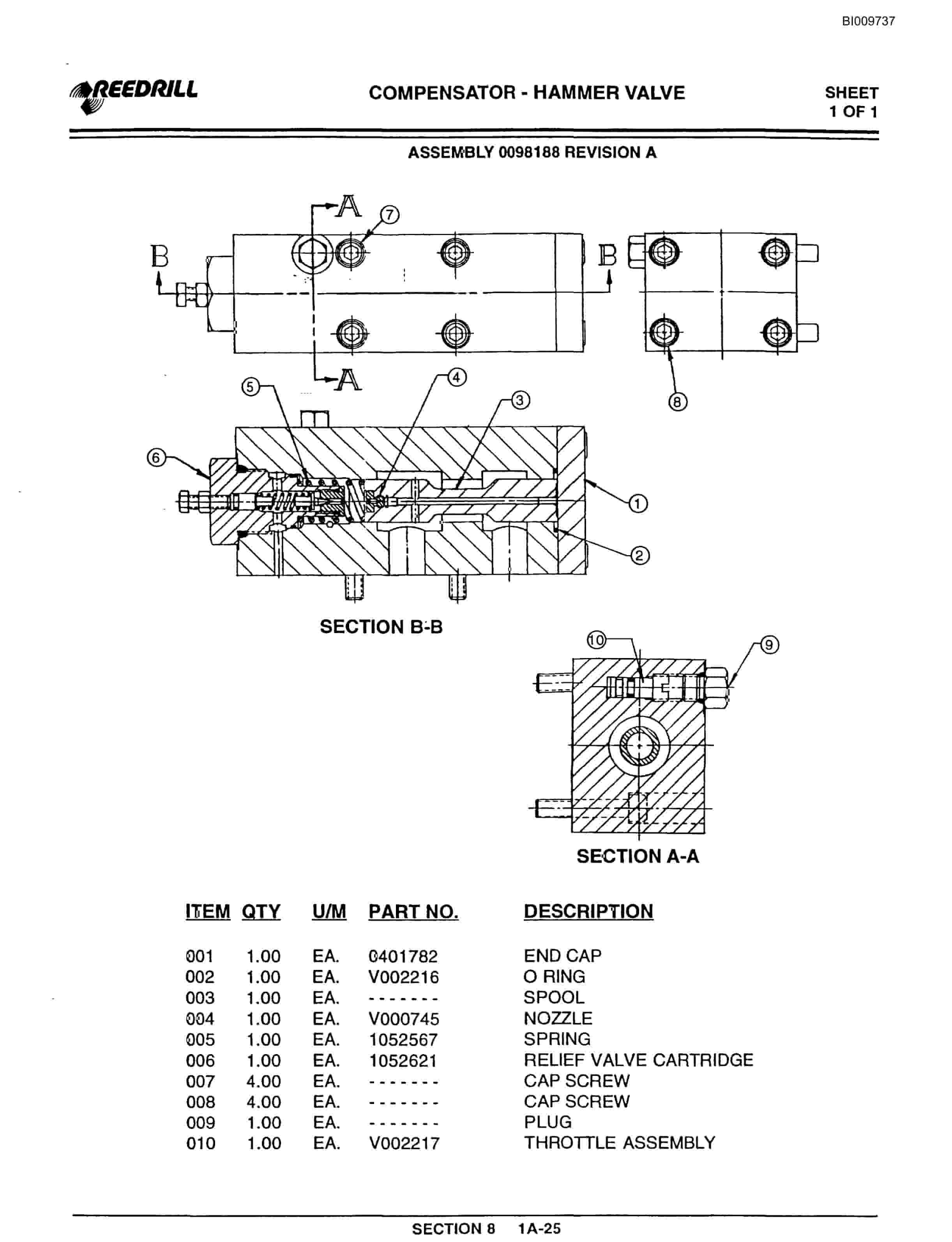 Bucyrus 300 Hydraulic Track Drill Parts Catalog BI009737-5