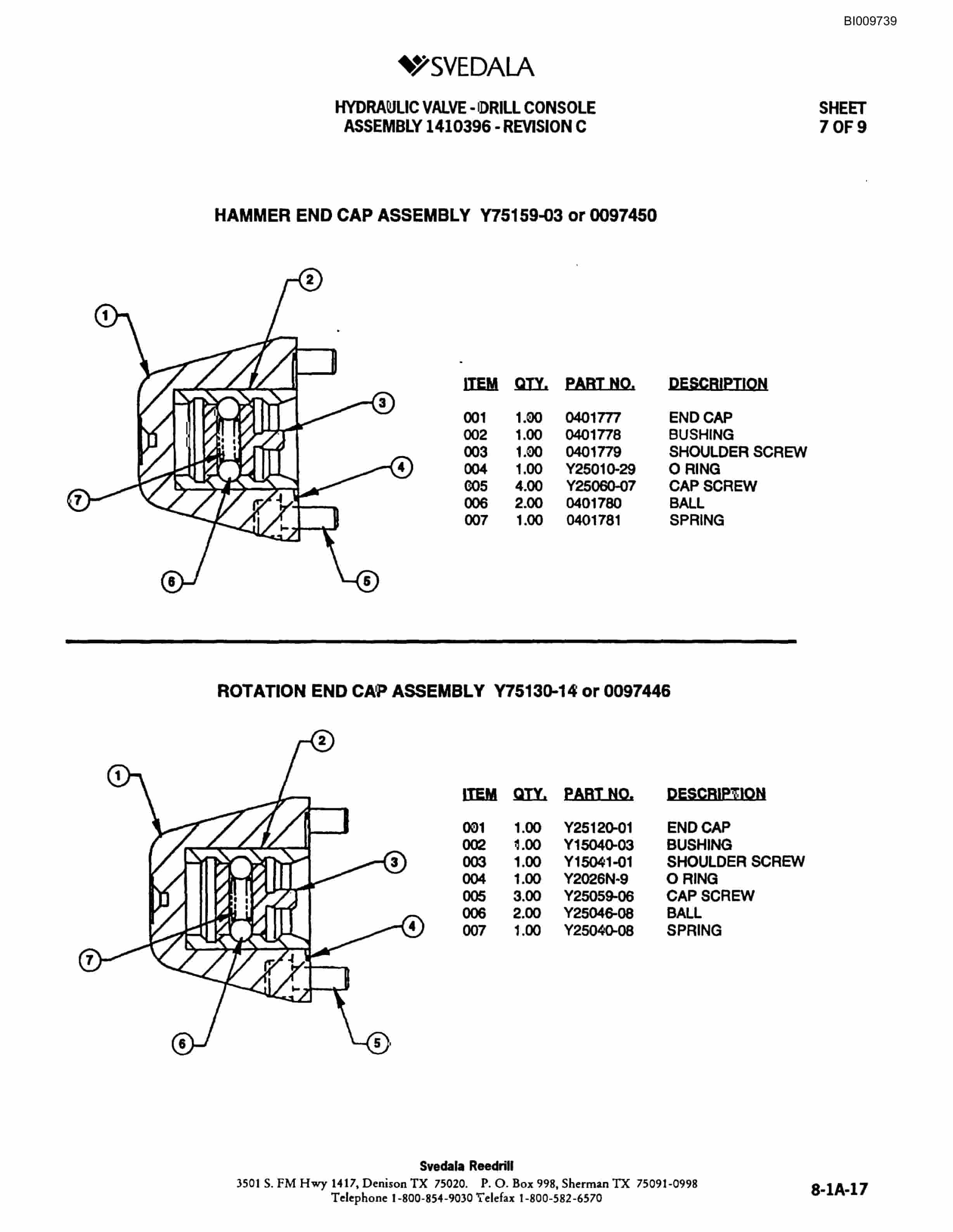 Bucyrus 300 Hydraulic Track Drill Parts Catalog BI009739-4