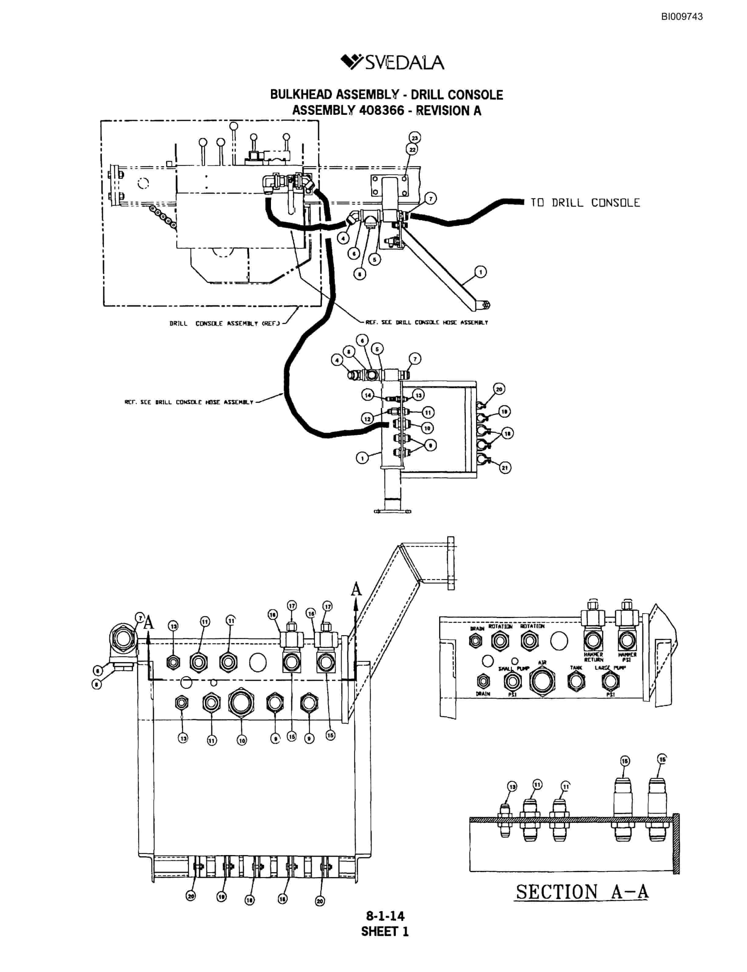 Bucyrus 300 Hydraulic Track Drill Parts Catalog BI009743-4