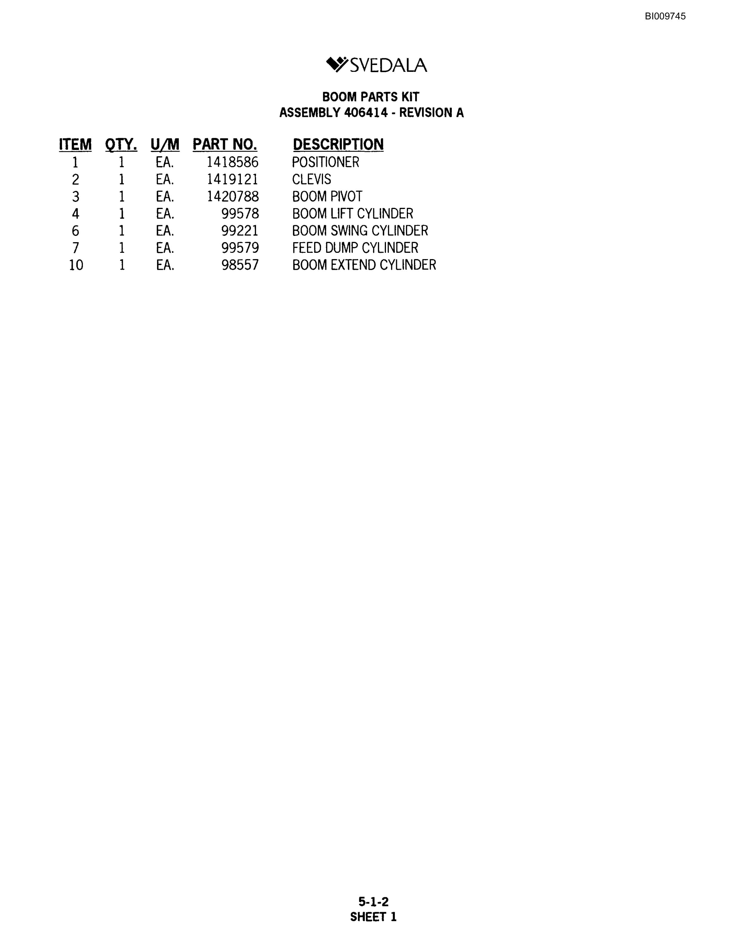 Bucyrus 300 Hydraulic Track Drill Parts Catalog BI009745-2